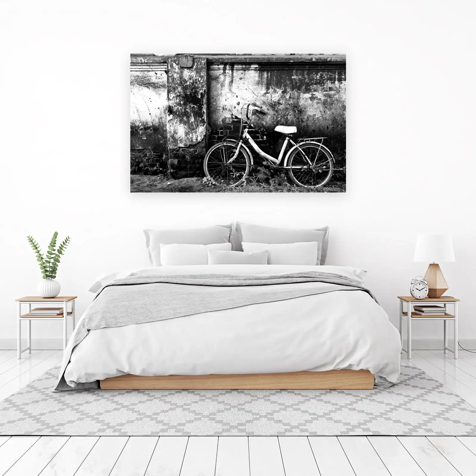 Vintage Bicycle Grungy Wall Wall Art