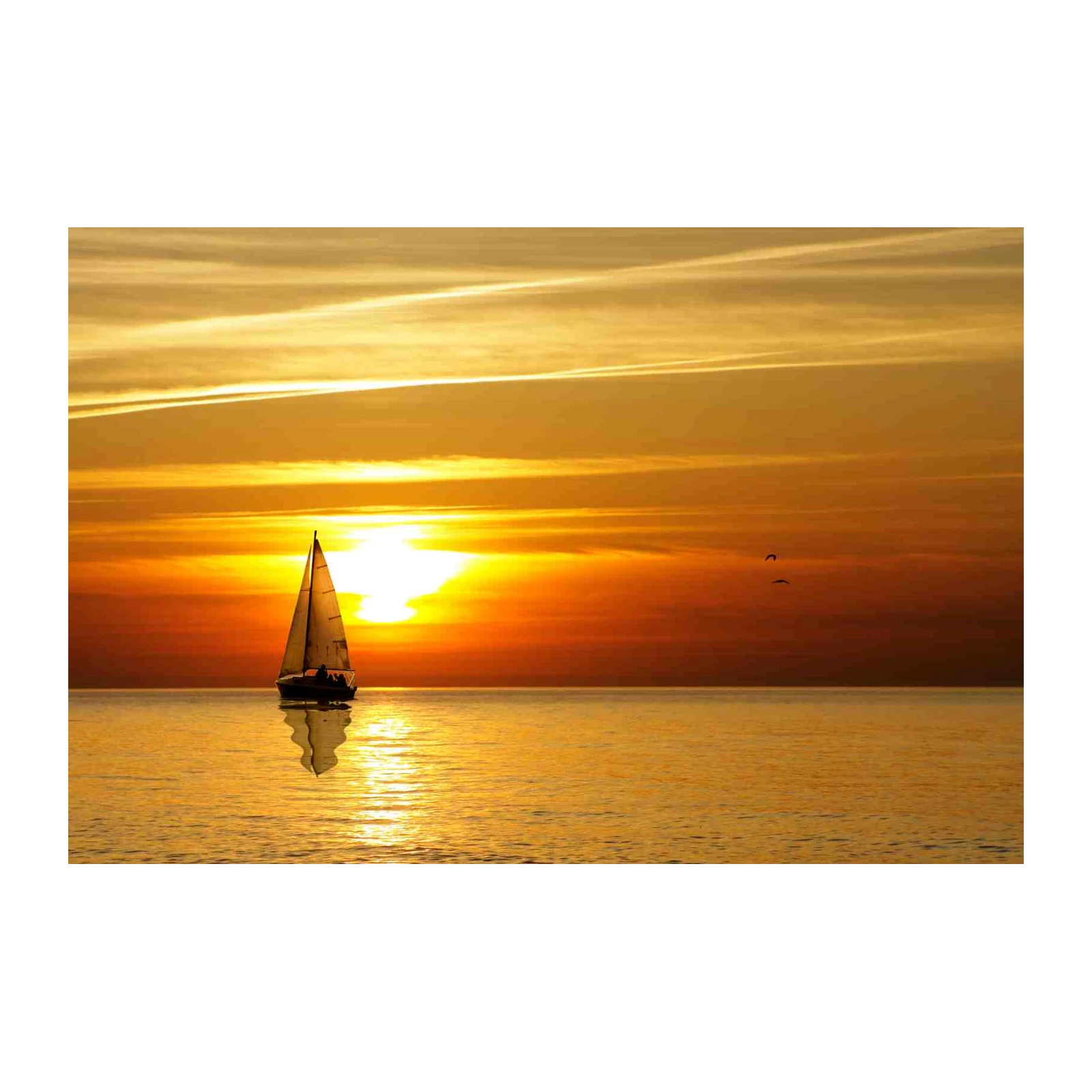Serene Sailboat Sunset Wall Art