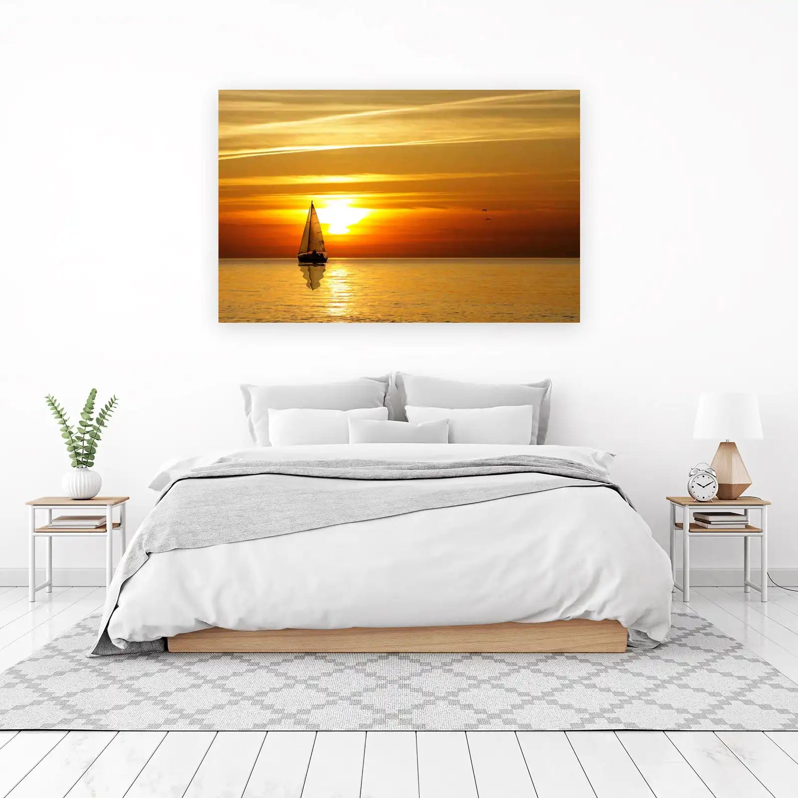 Serene Sailboat Sunset Wall Art