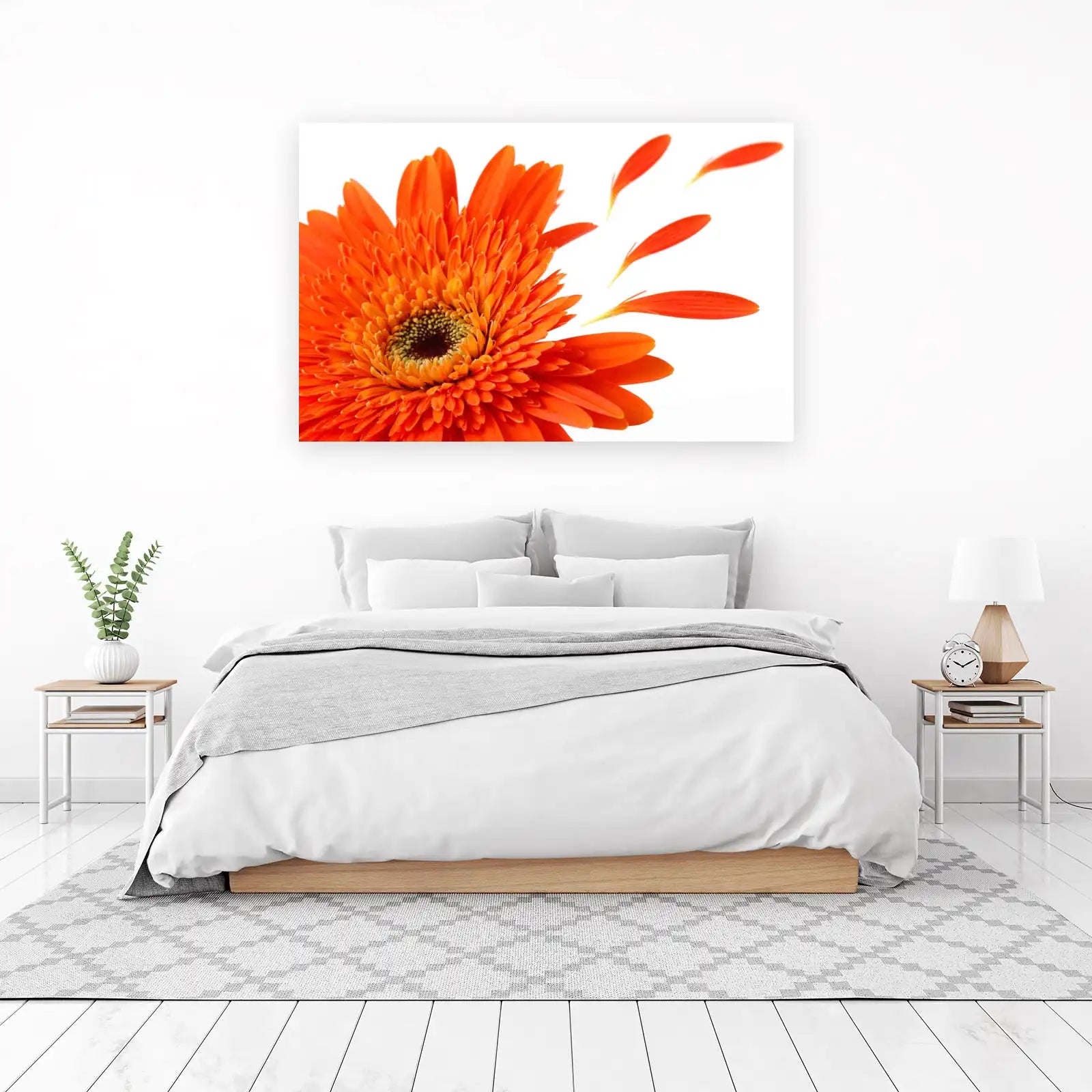 Vibrant Orange Gerbera Flower Wall Art