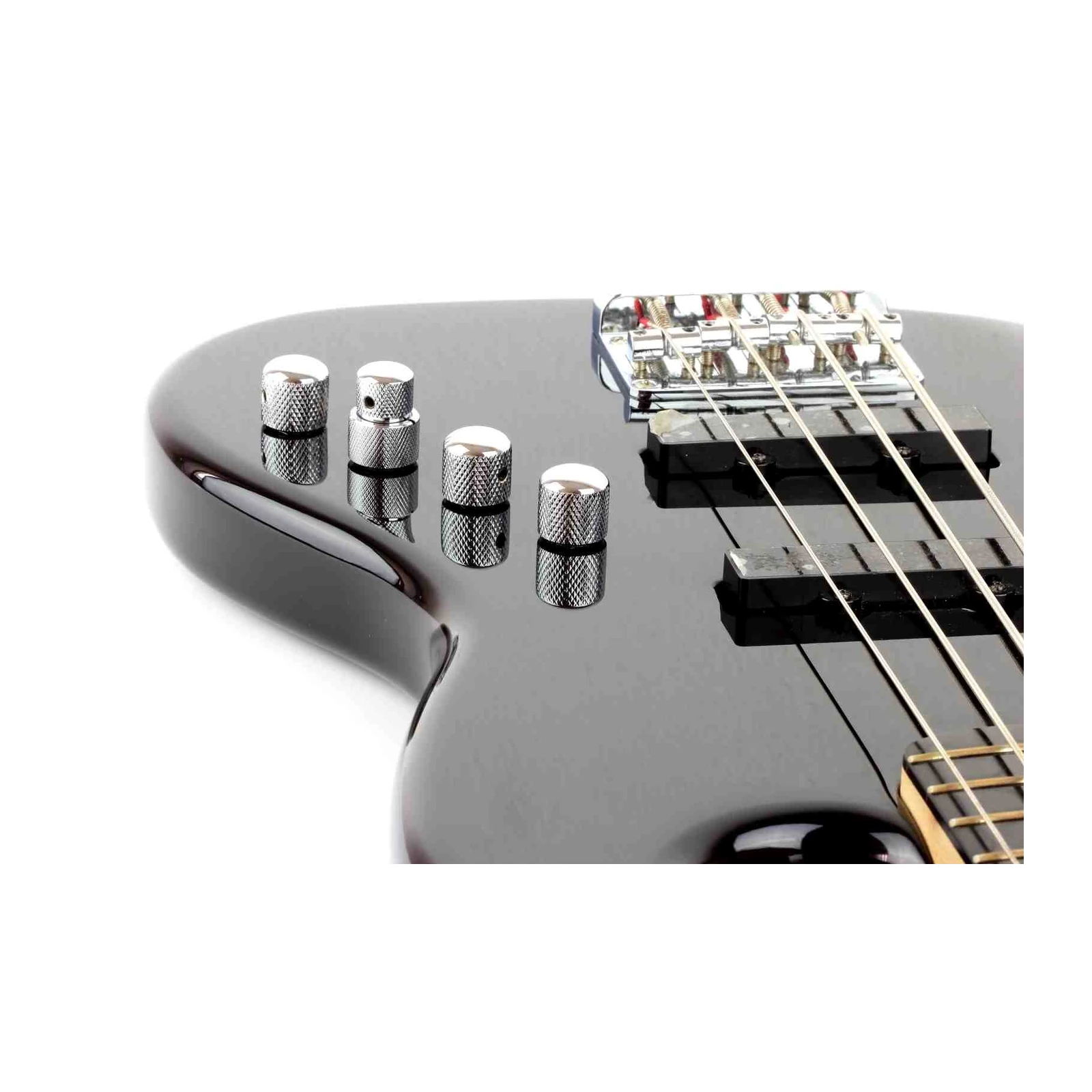 Sleek Bass Guitar Knobs & Bridge Wall Art
