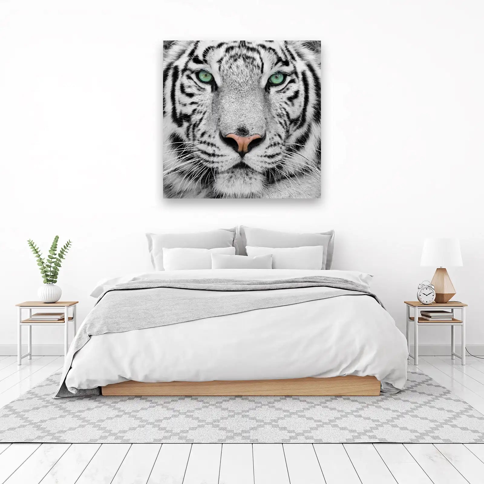 Majestic White Tiger Eyes Wall Art