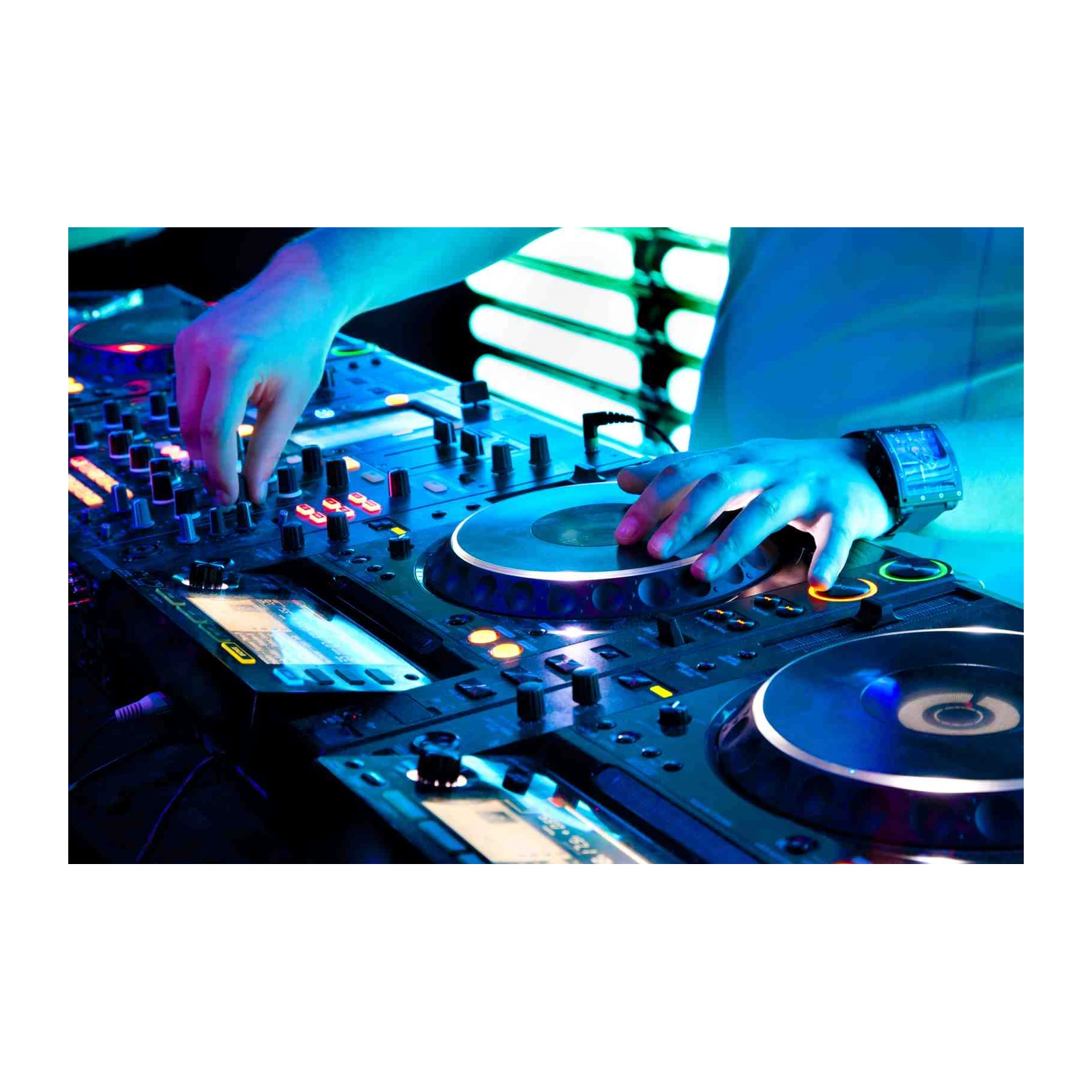 DJ Hands Beat Mixing Wall Art