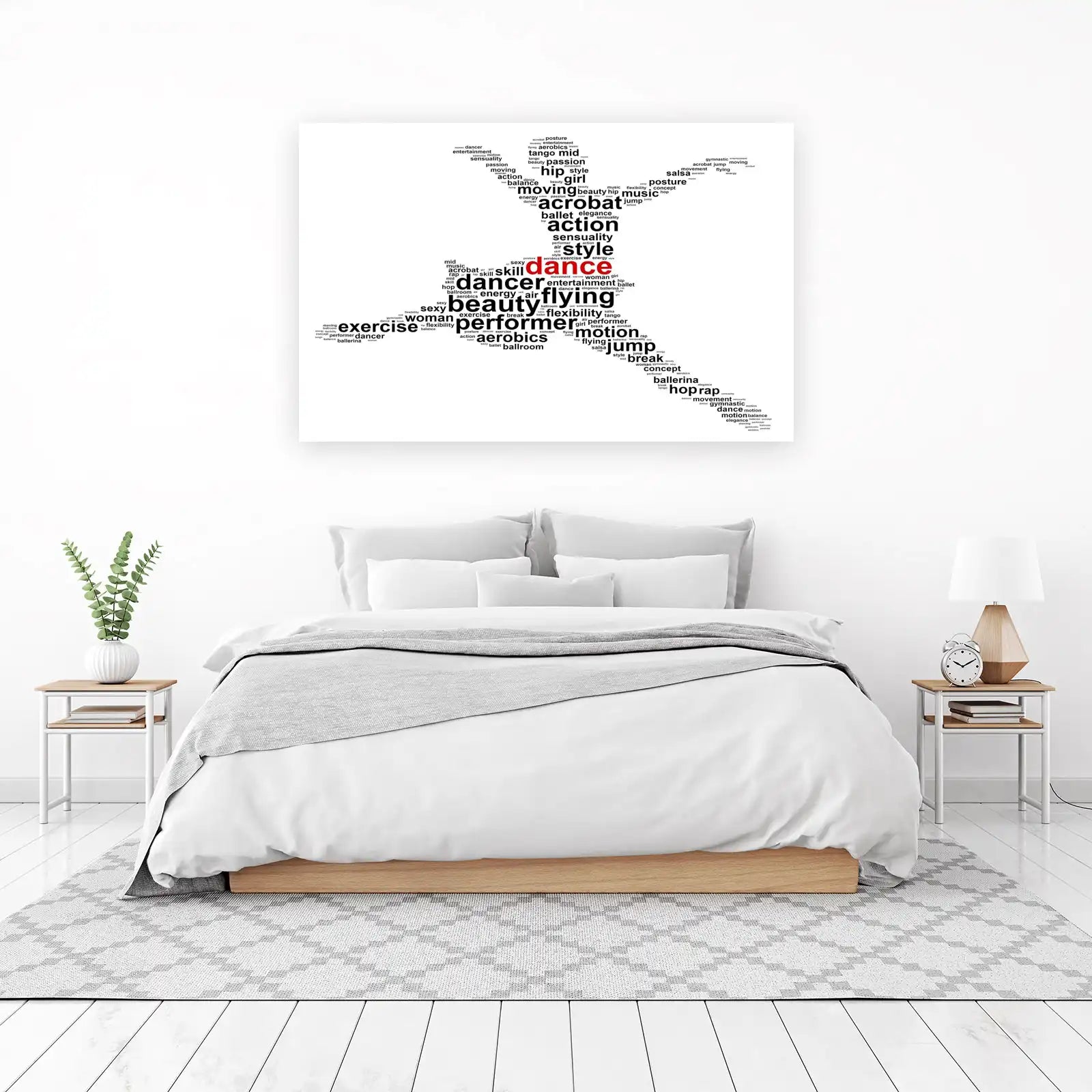 Dynamic Dance Word Cloud Wall Art