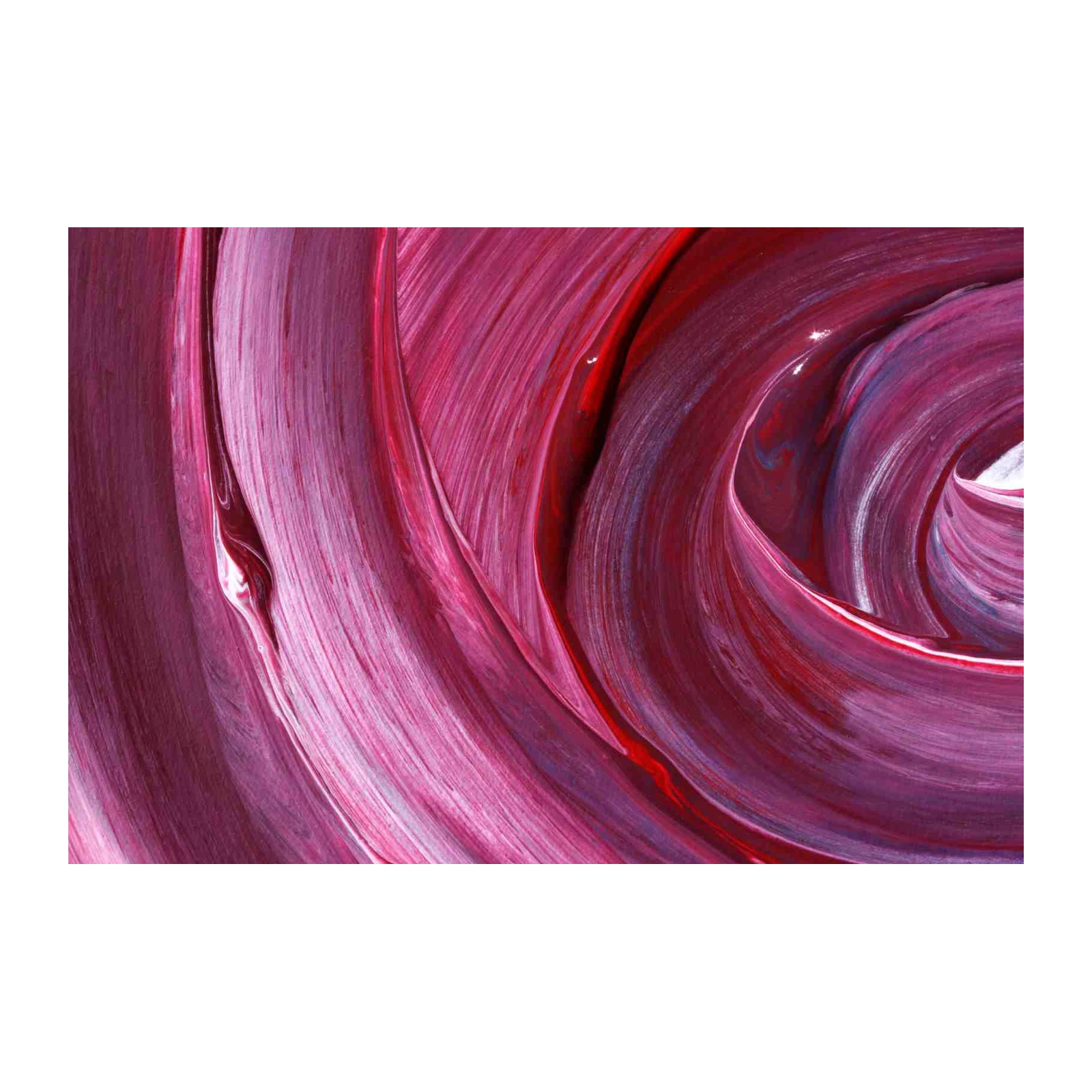 Rich Magenta Swirl Textured Abstract Wall Art