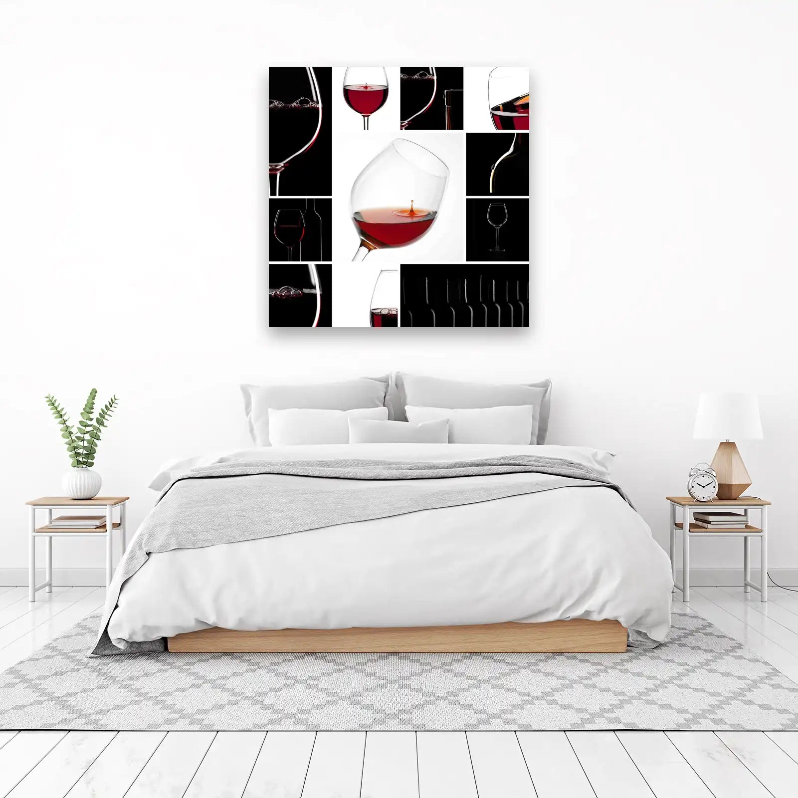 Elegant Red Wine Moments Wall Art