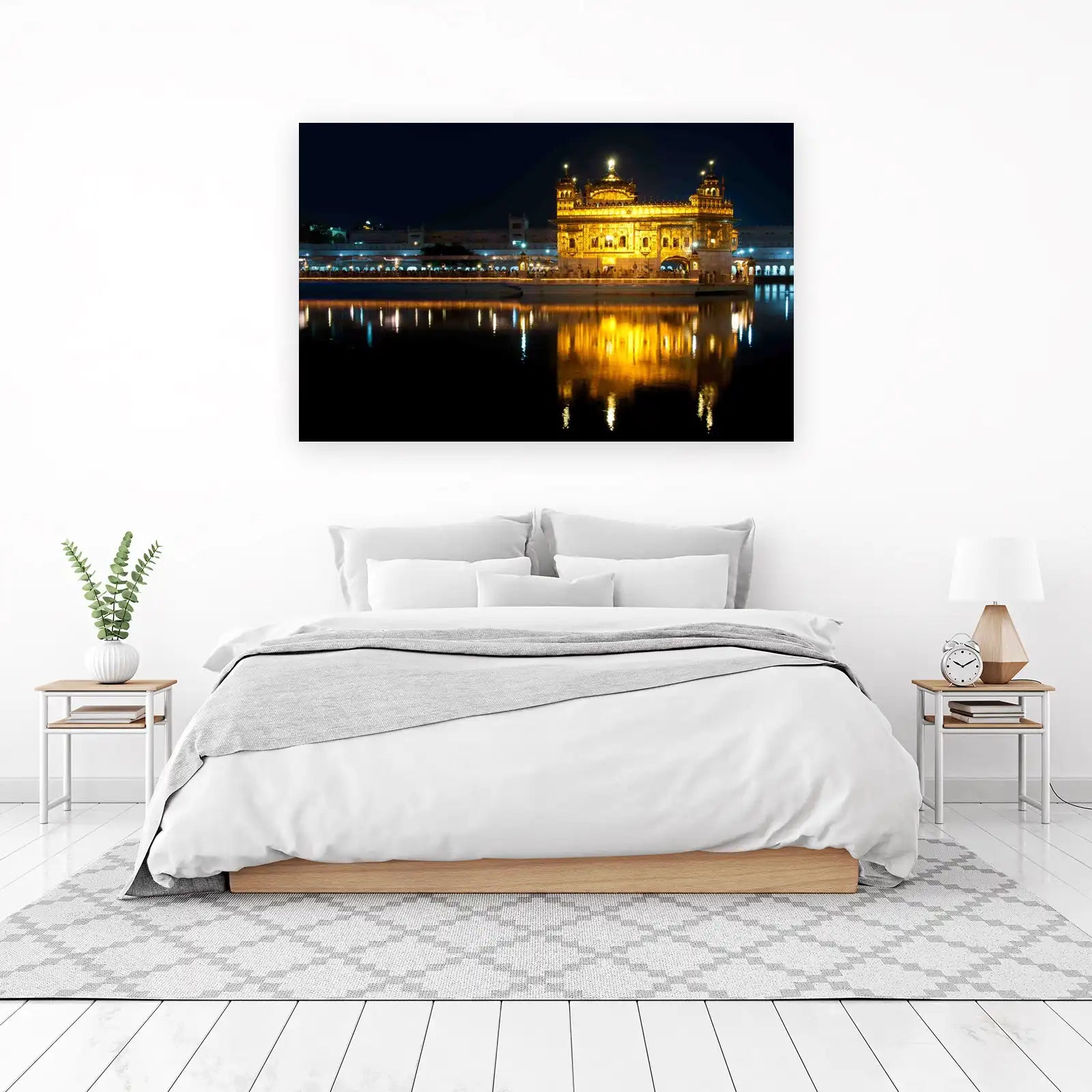 Golden Temple Amritsar Night View Wall Art
