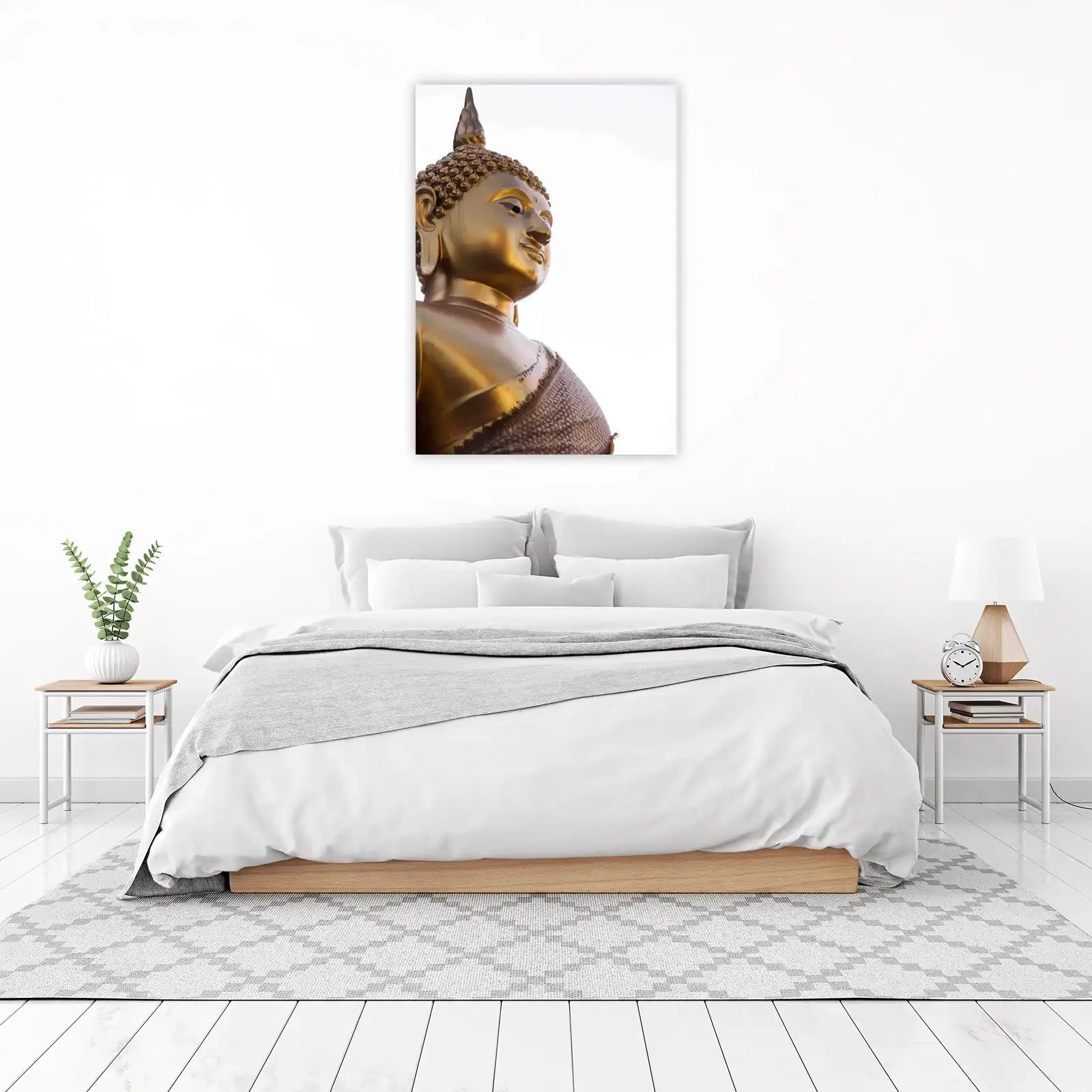 Serene Golden Buddha Meditation Wall Art
