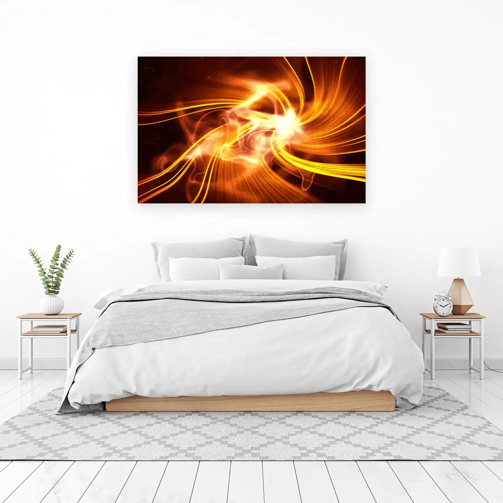 Fiery Energy Abstract Wall Art