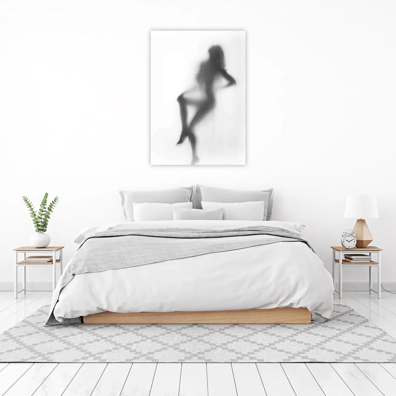 Elegant Silhouette Woman Wall Art Wall Art