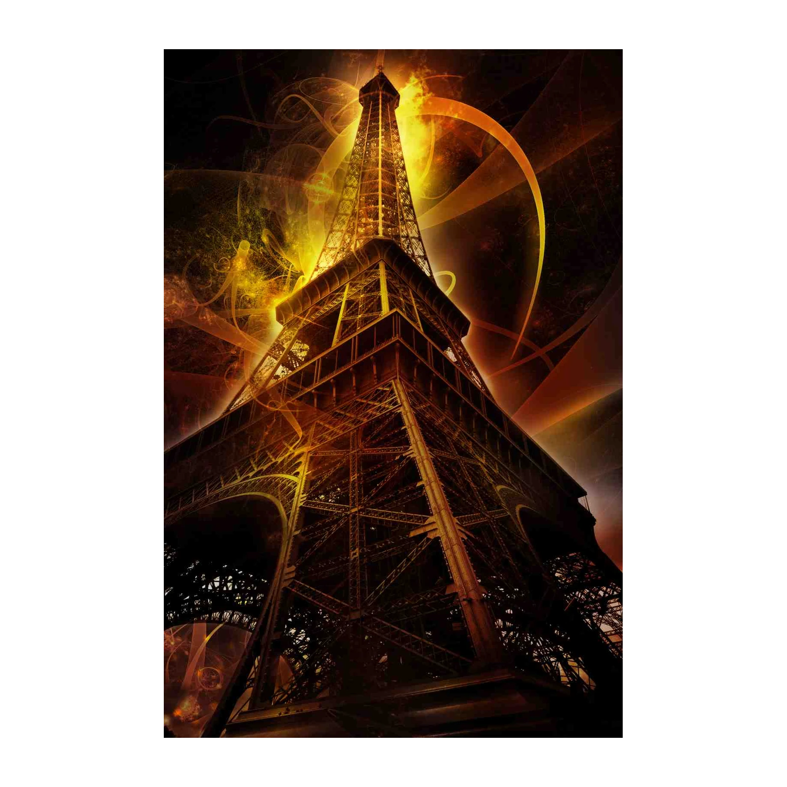 Ethereal Eiffel Tower Abstract Wall Art