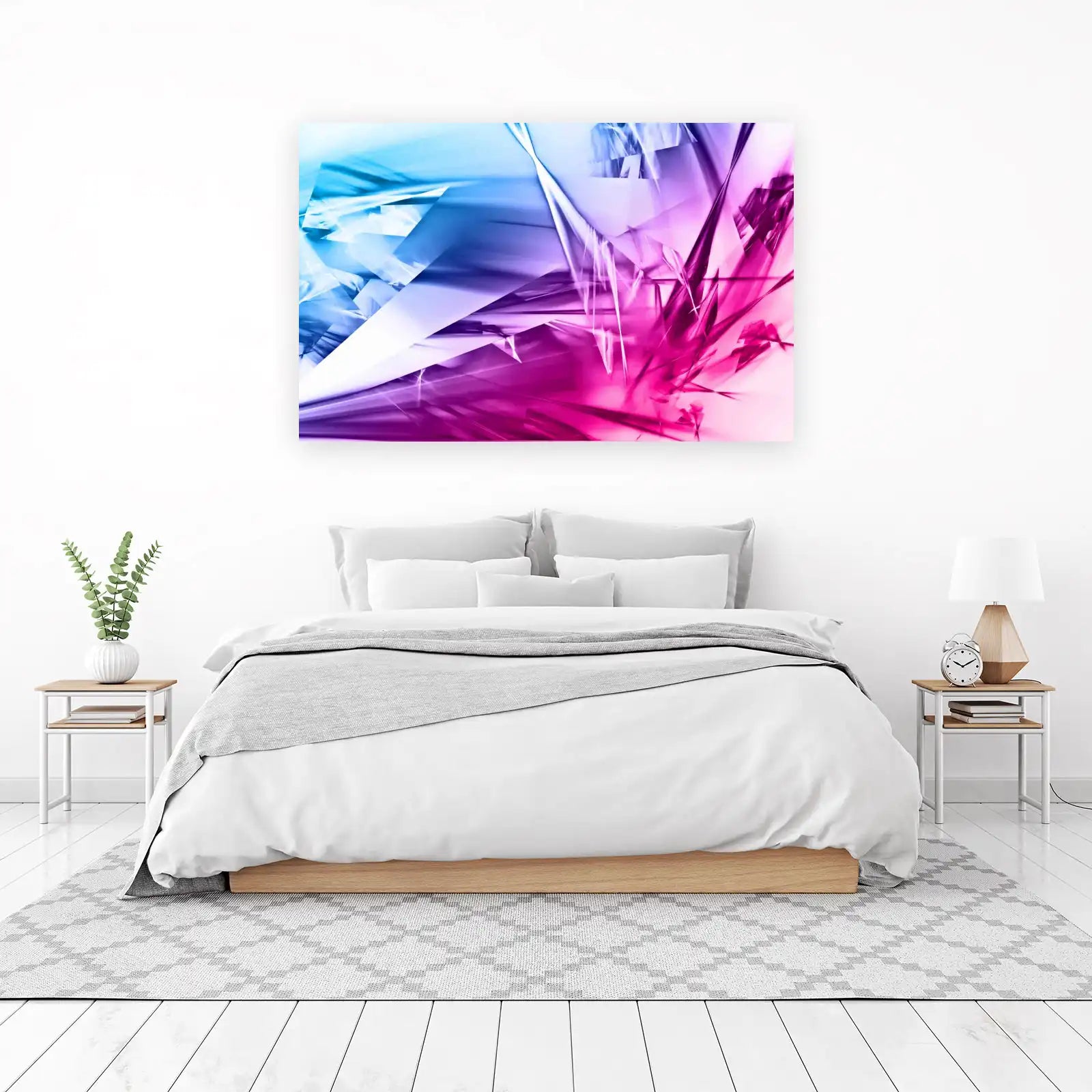 Abstract Crystal Burst Wall Art