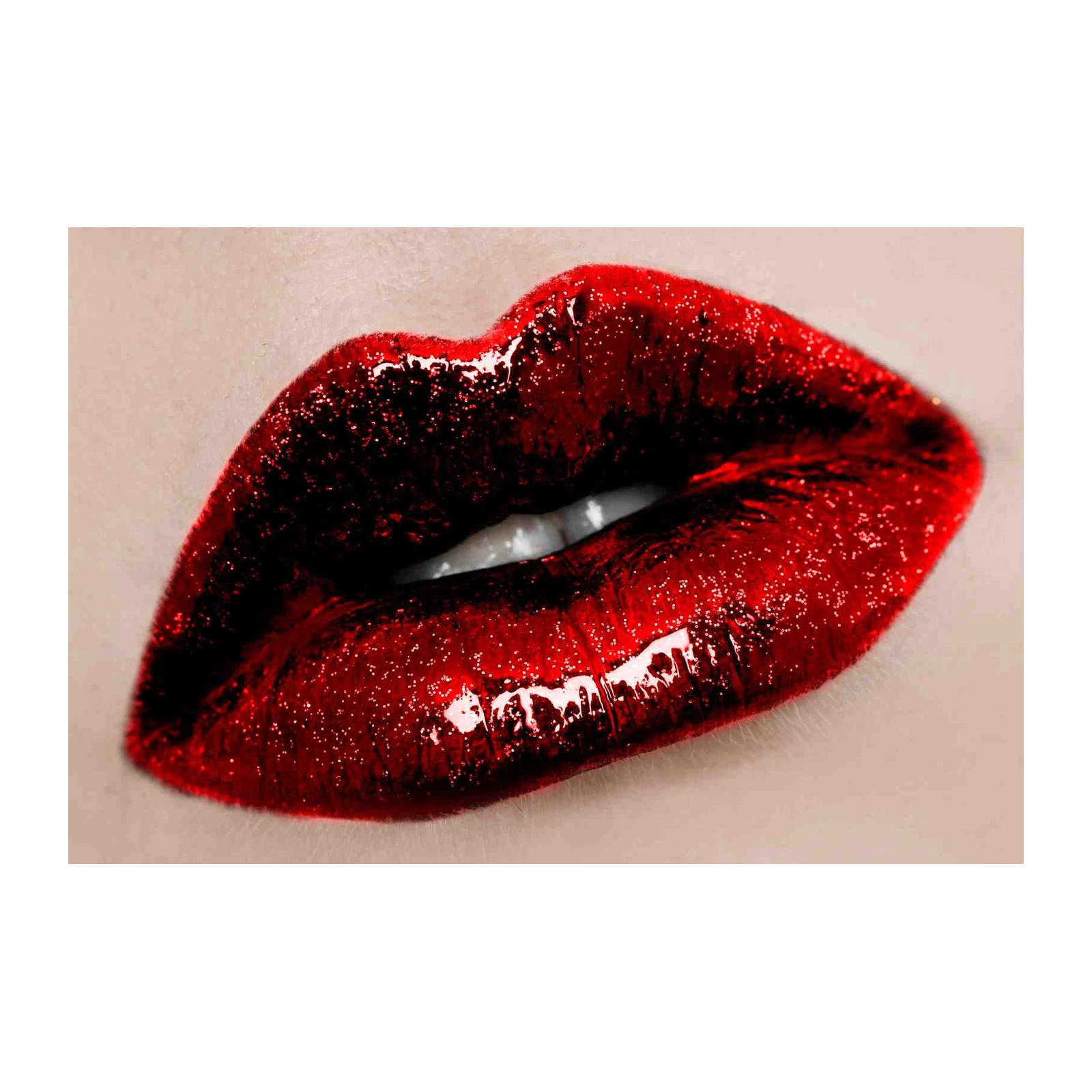 Sparkling Red Lips Glamour Wall Art