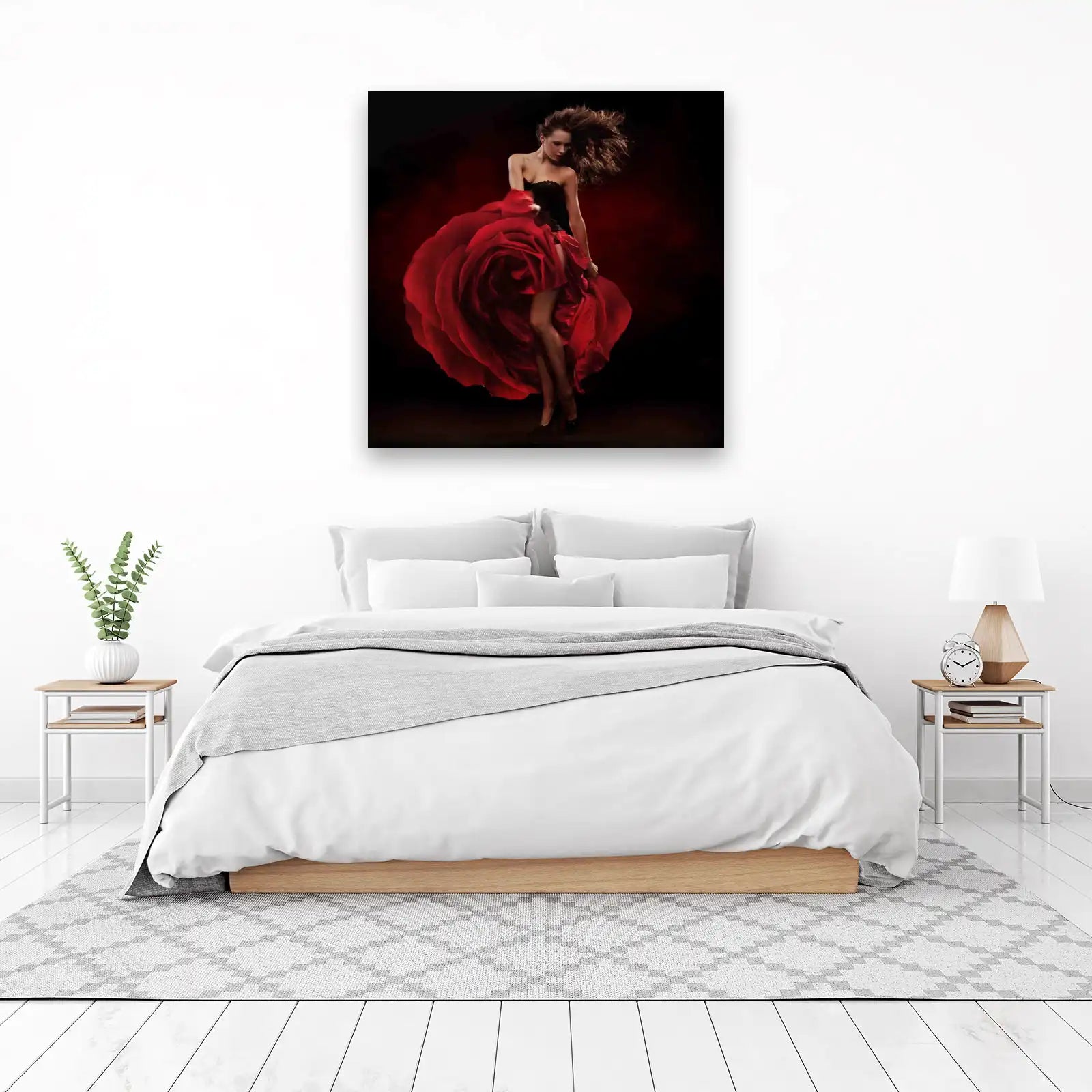 Passionate Red Rose Dancer Wall Art
