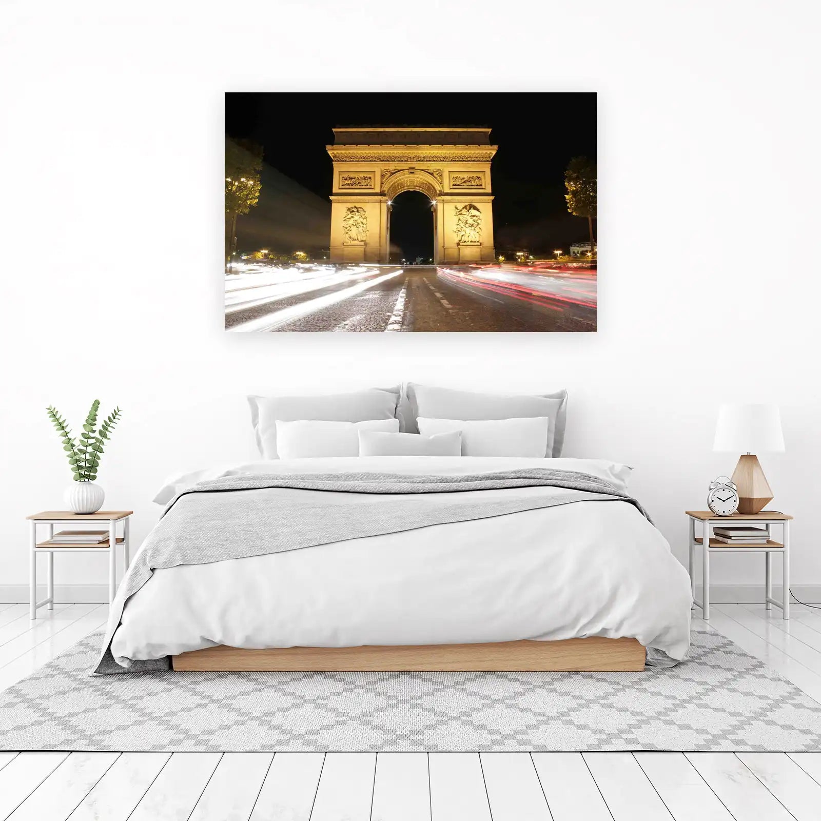 Paris Arc de Triomphe Night Cityscape Wall Art