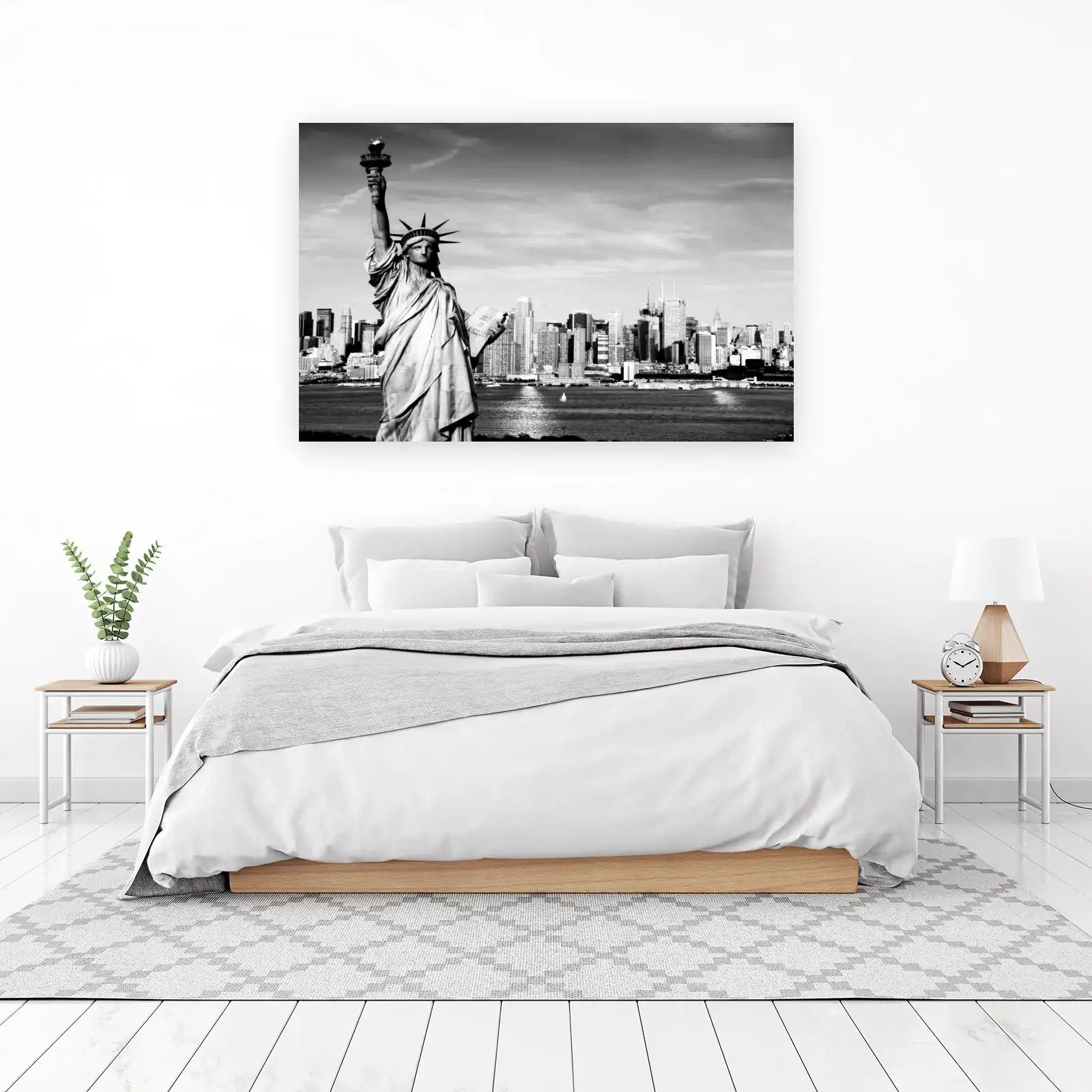 Iconic Statue of Liberty NYC Skyline Wall Art