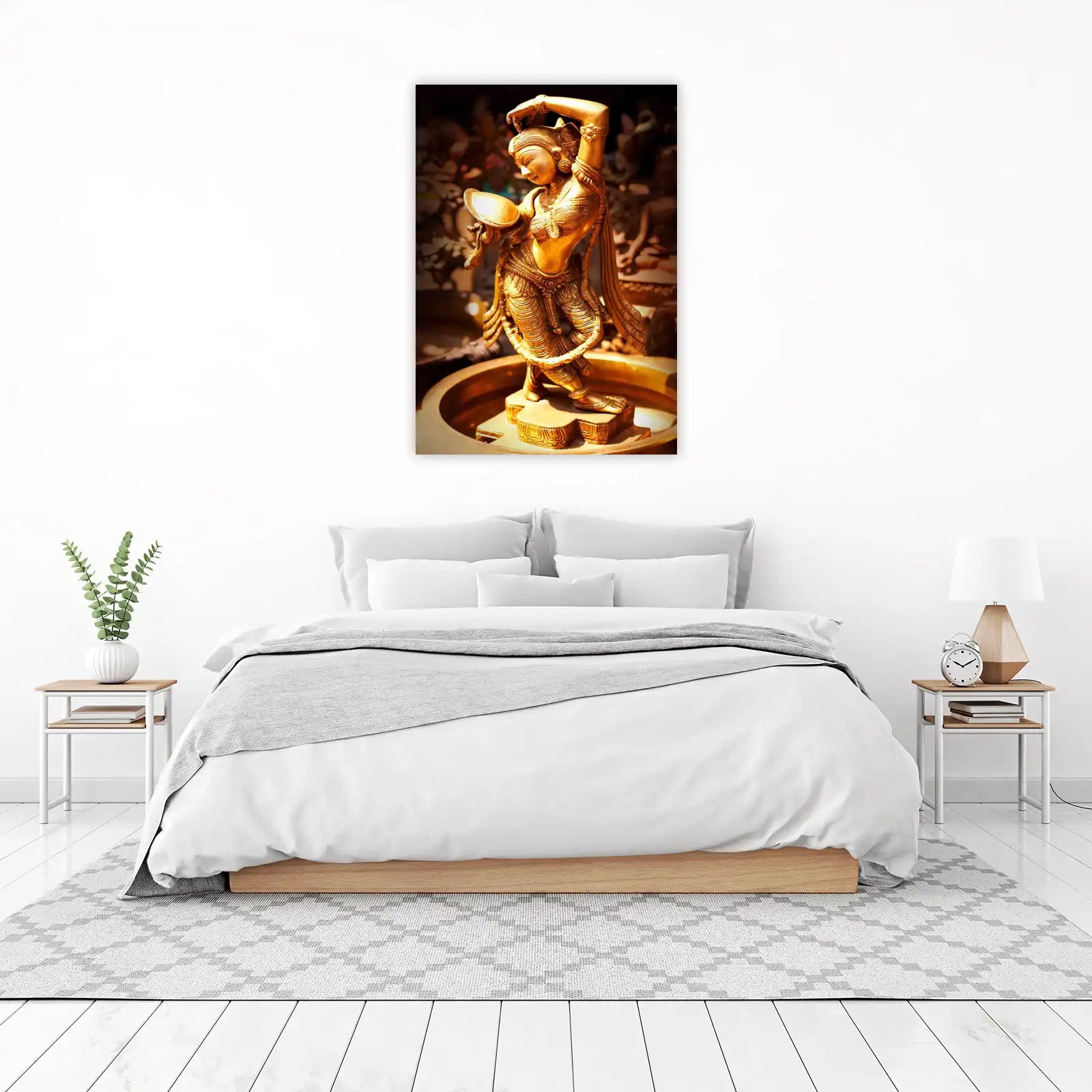 Golden Dancer Statue Wall Art Wall Art