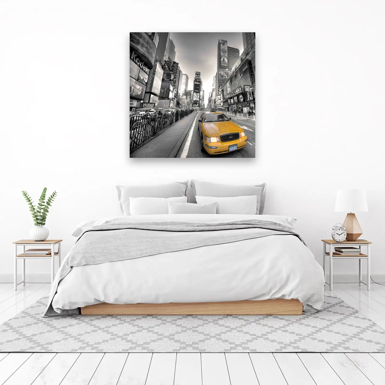 Iconic Yellow Taxi Times Square Wall Art