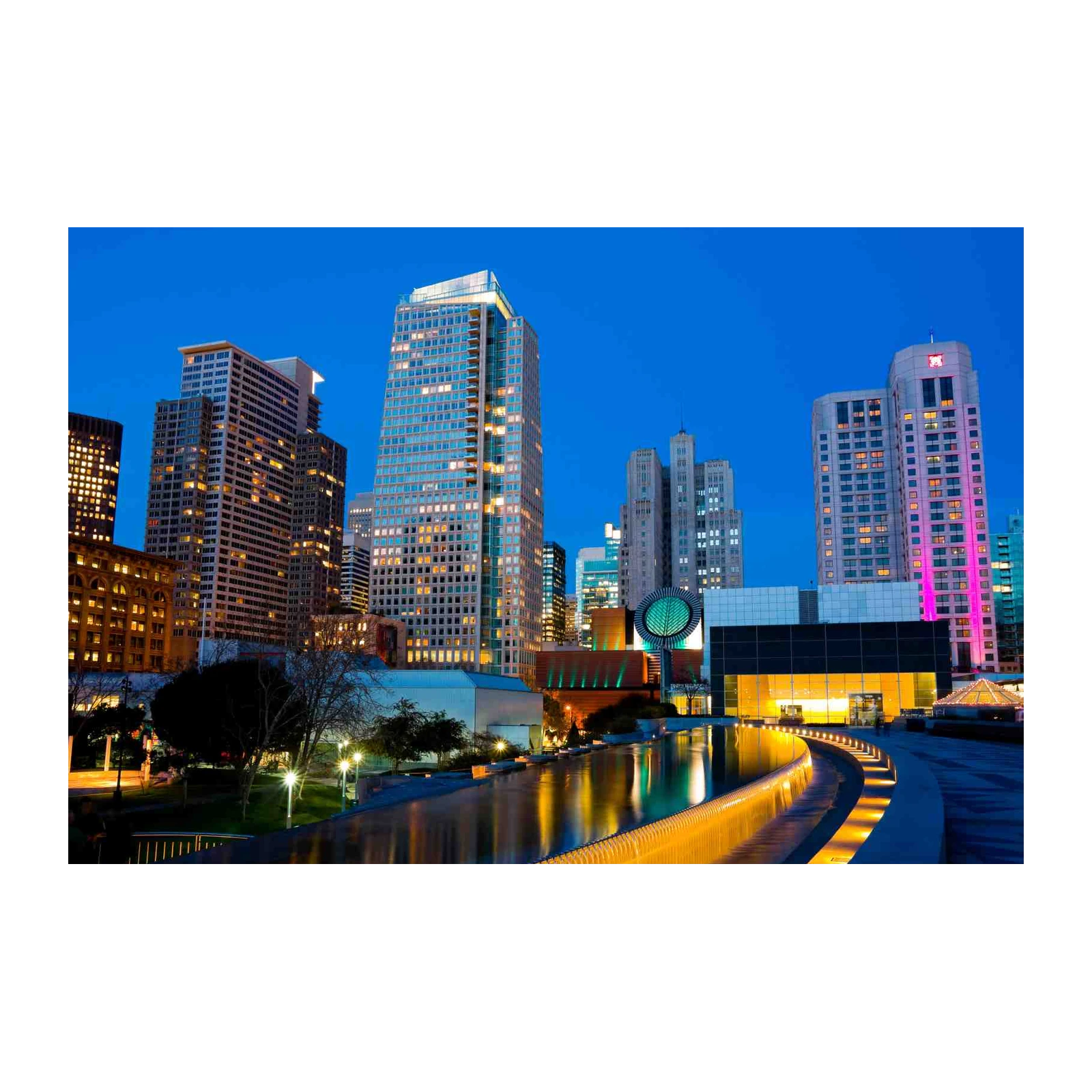 San Francisco Skyline Dusk Cityscape Wall Art