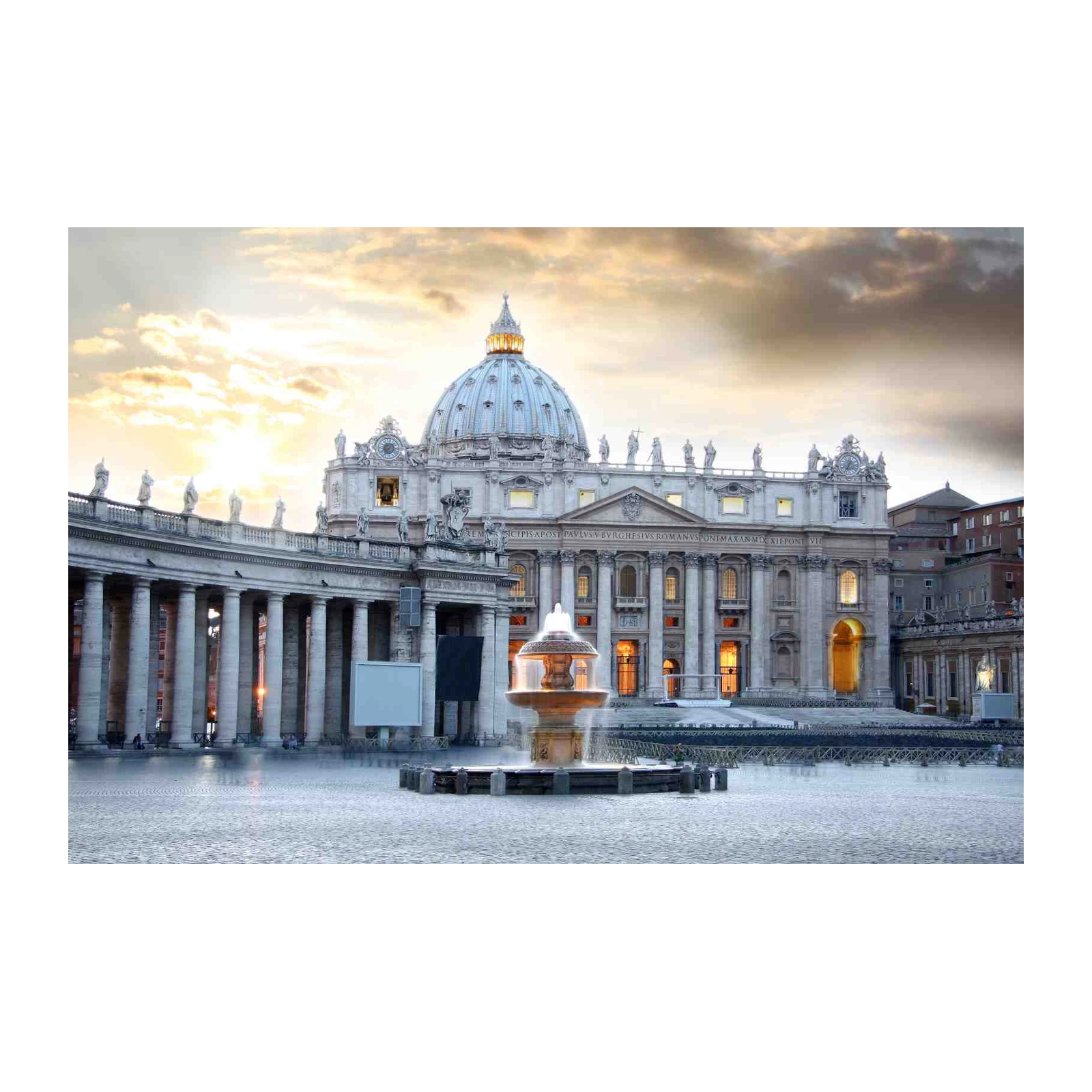 St. Peter's Basilica at Dusk Wall Art