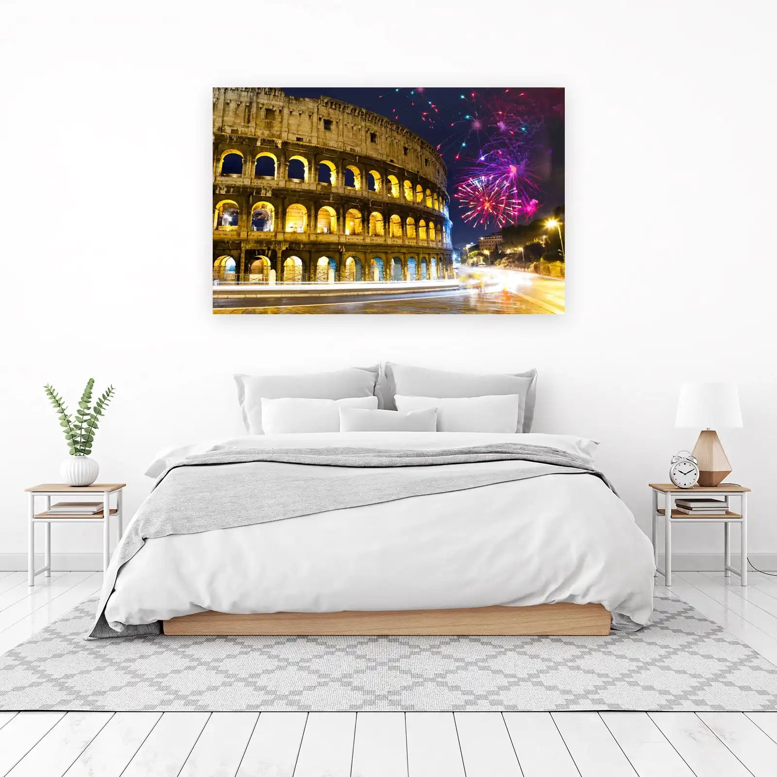 Colosseum Fireworks Wall Art | Rome Art