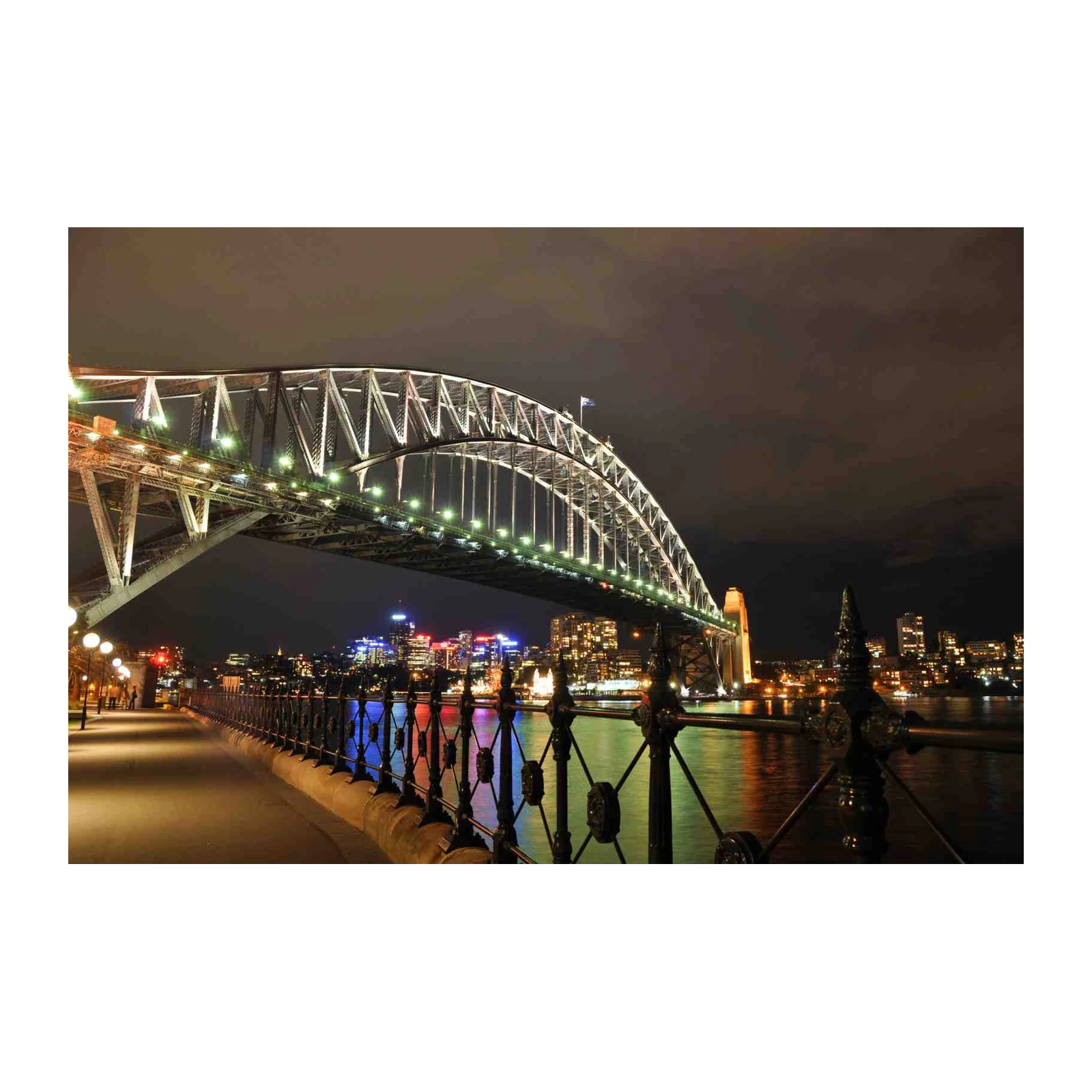 Sydney Harbour Bridge Night Skyline Wall Art