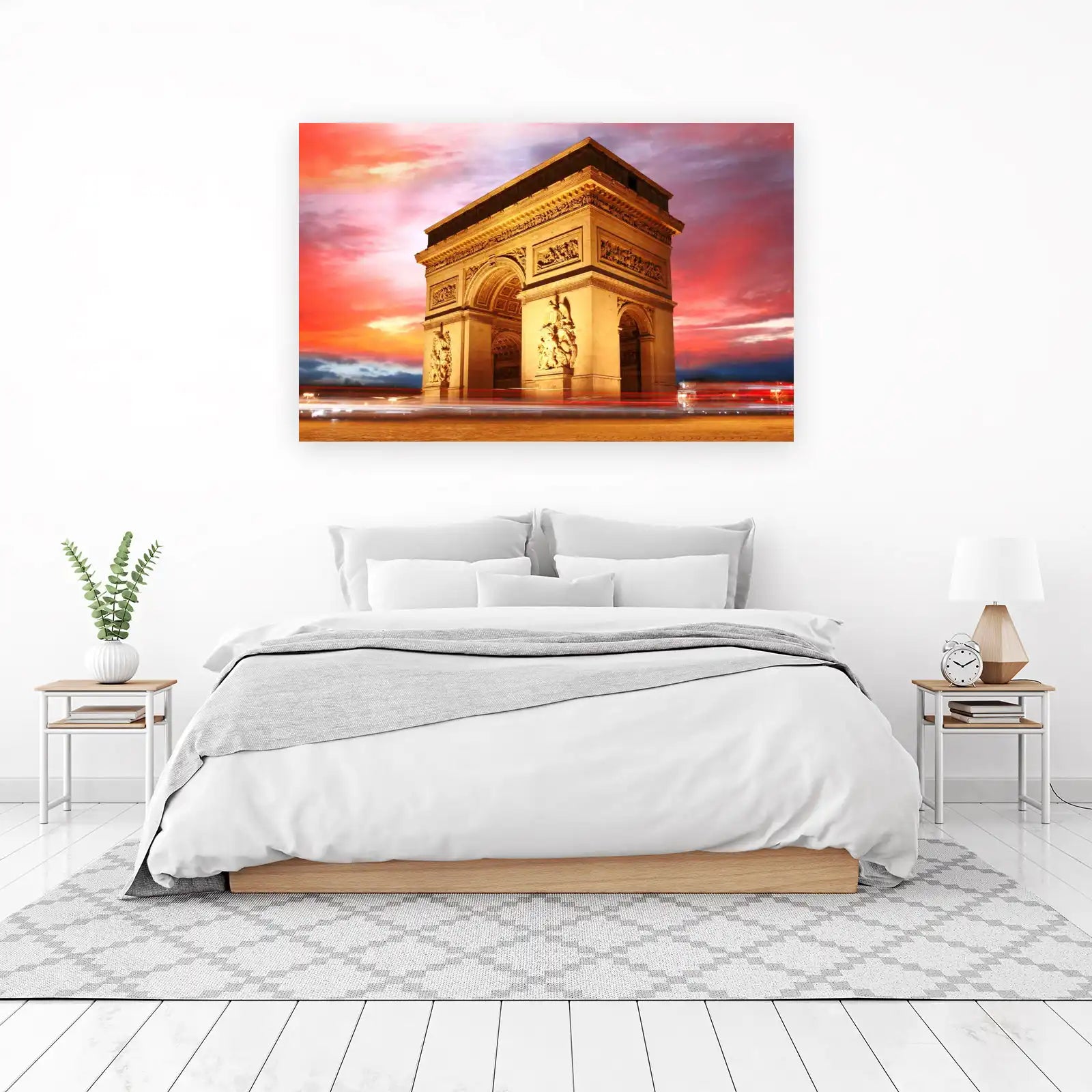 Paris Arc de Triomphe Sunset Wall Art