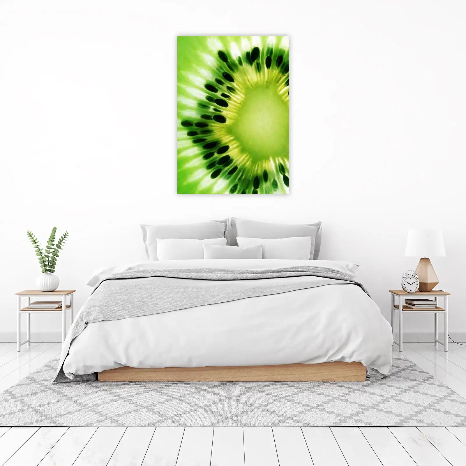 Vibrant Green Kiwi Slice Wall Art