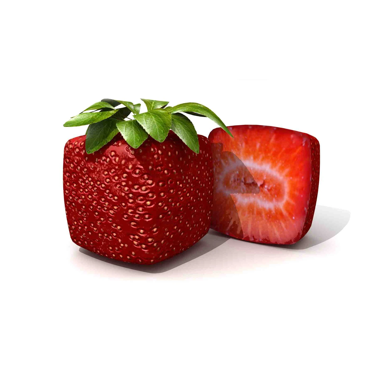Quirky Square Strawberry Art Wall Art