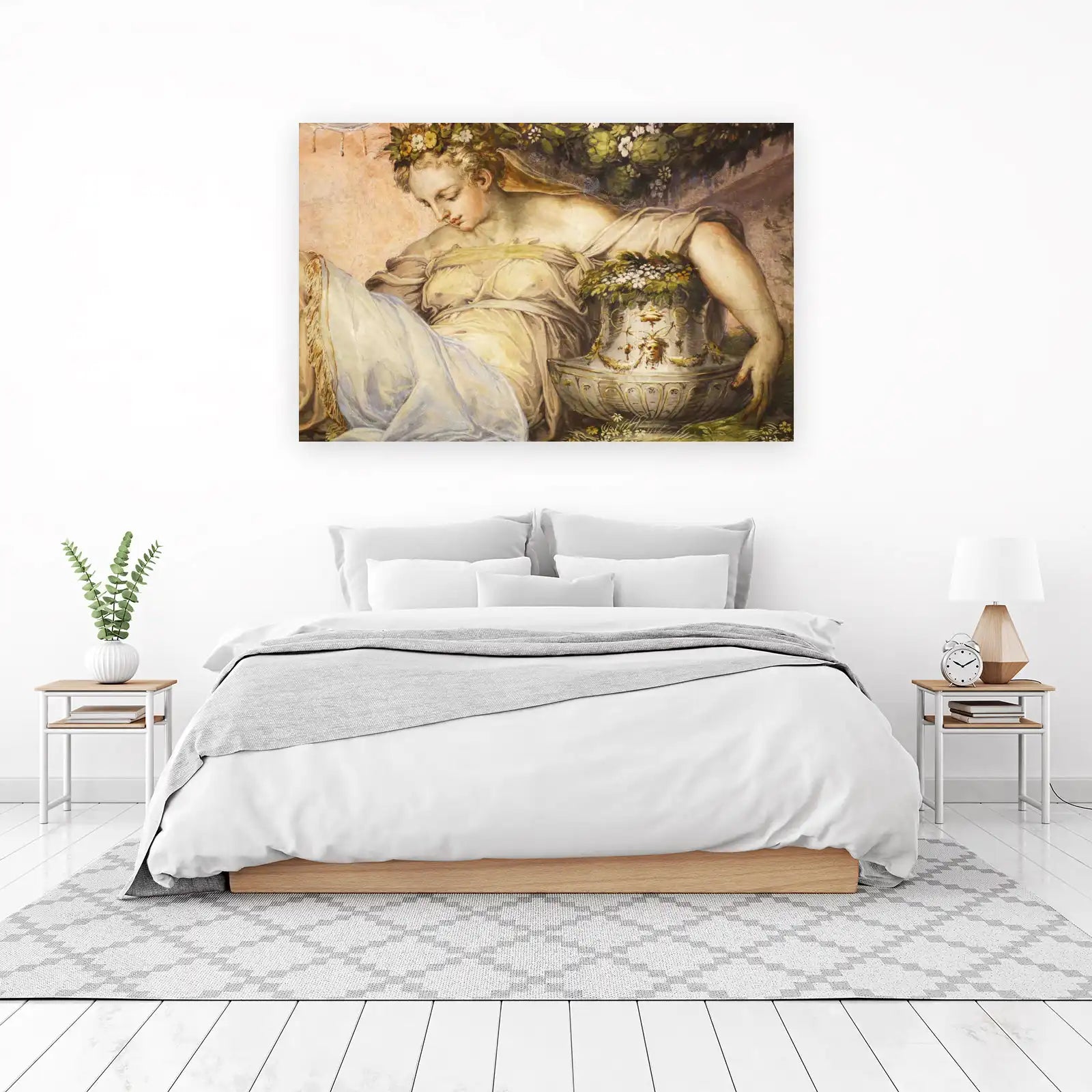 Renaissance Goddess Floral Art Wall Art