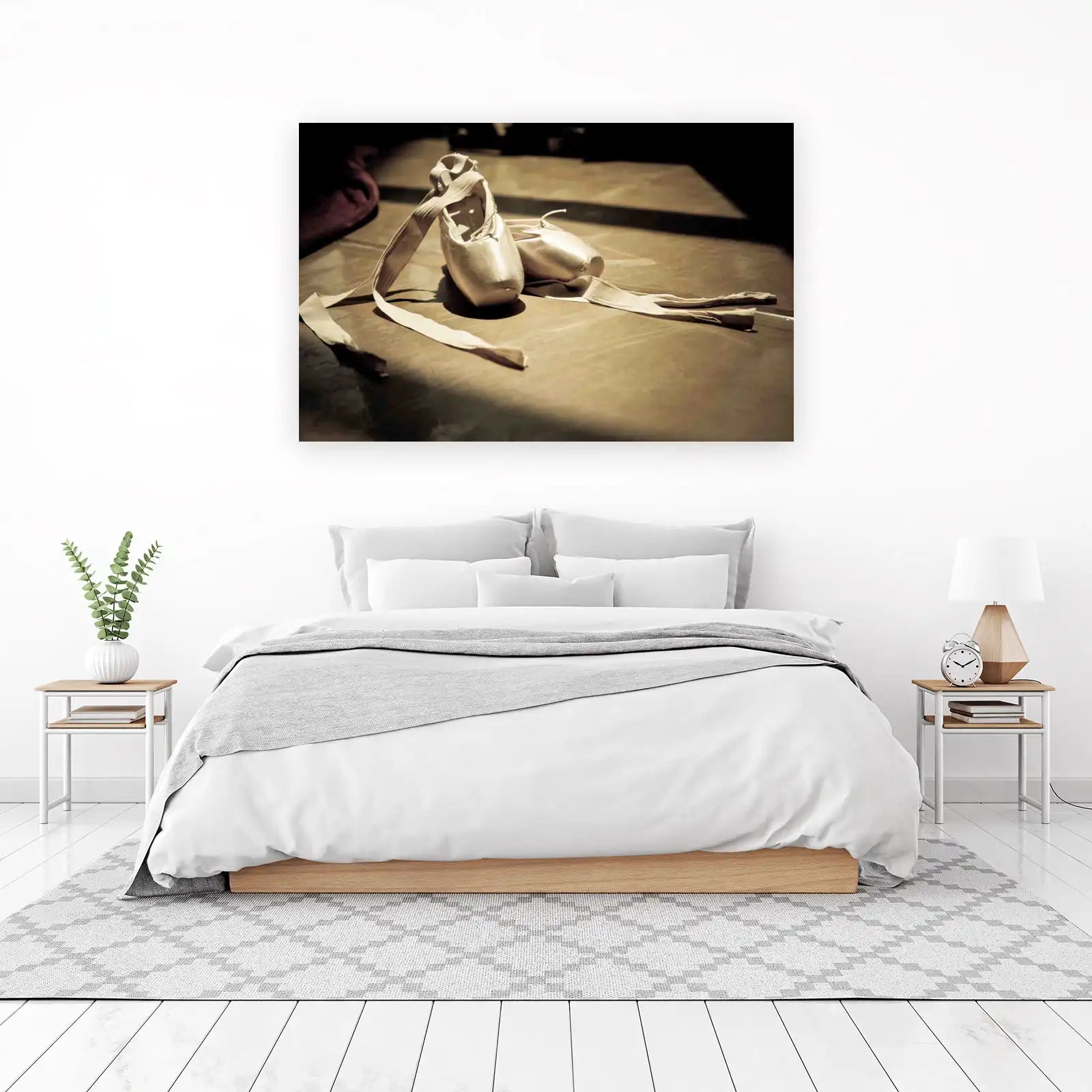 Elegant Ballet Slippers Serene Dancer Wall Art