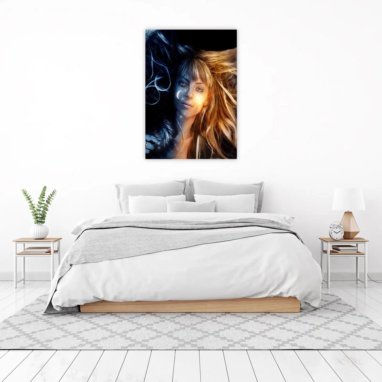 Celestial Duality Woman Wall Art