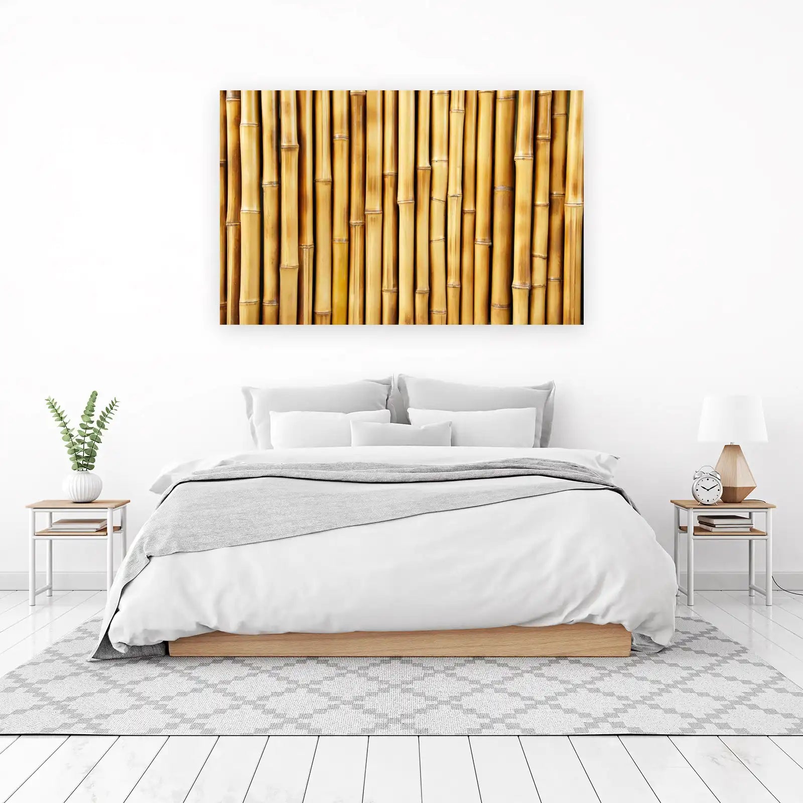 Natural Bamboo Wall Texture Wall Art