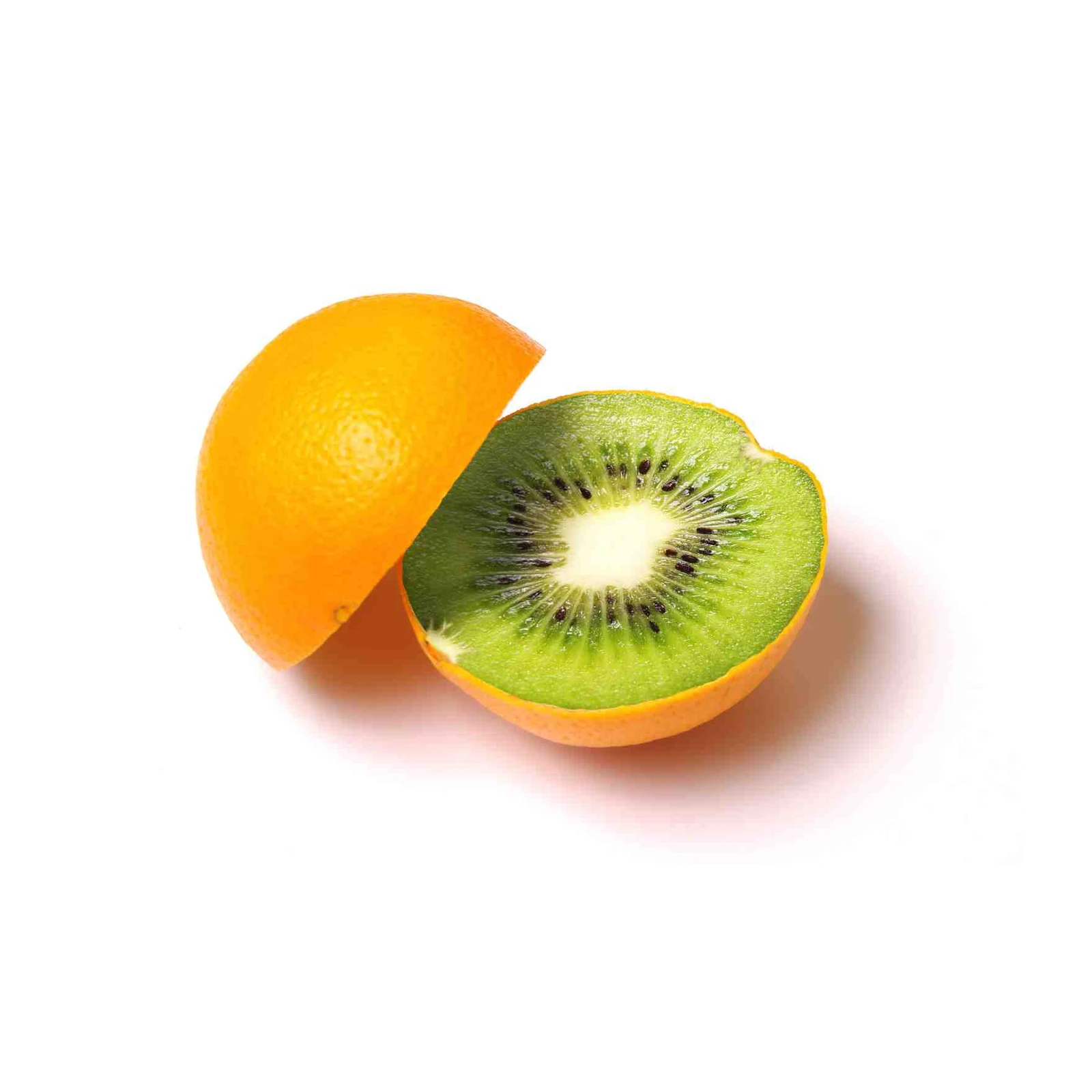Vibrant Fruit Slice Orange Kiwi Wall Art