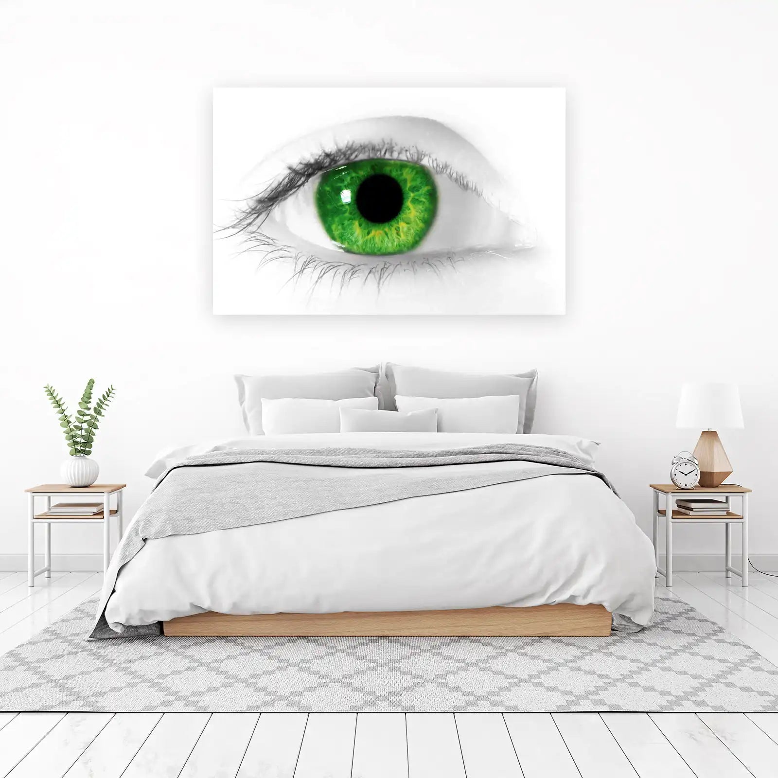 Vibrant Green Eye Macro Wall Art