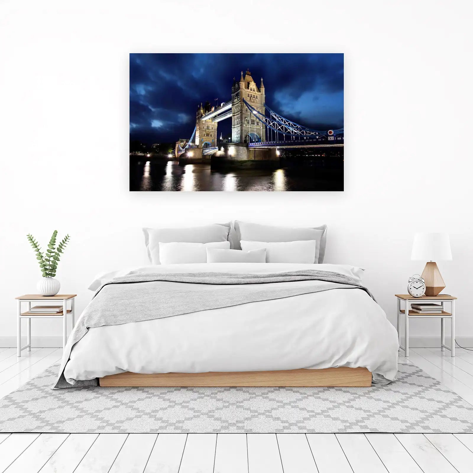 Tower Bridge Night London Skyline Wall Art