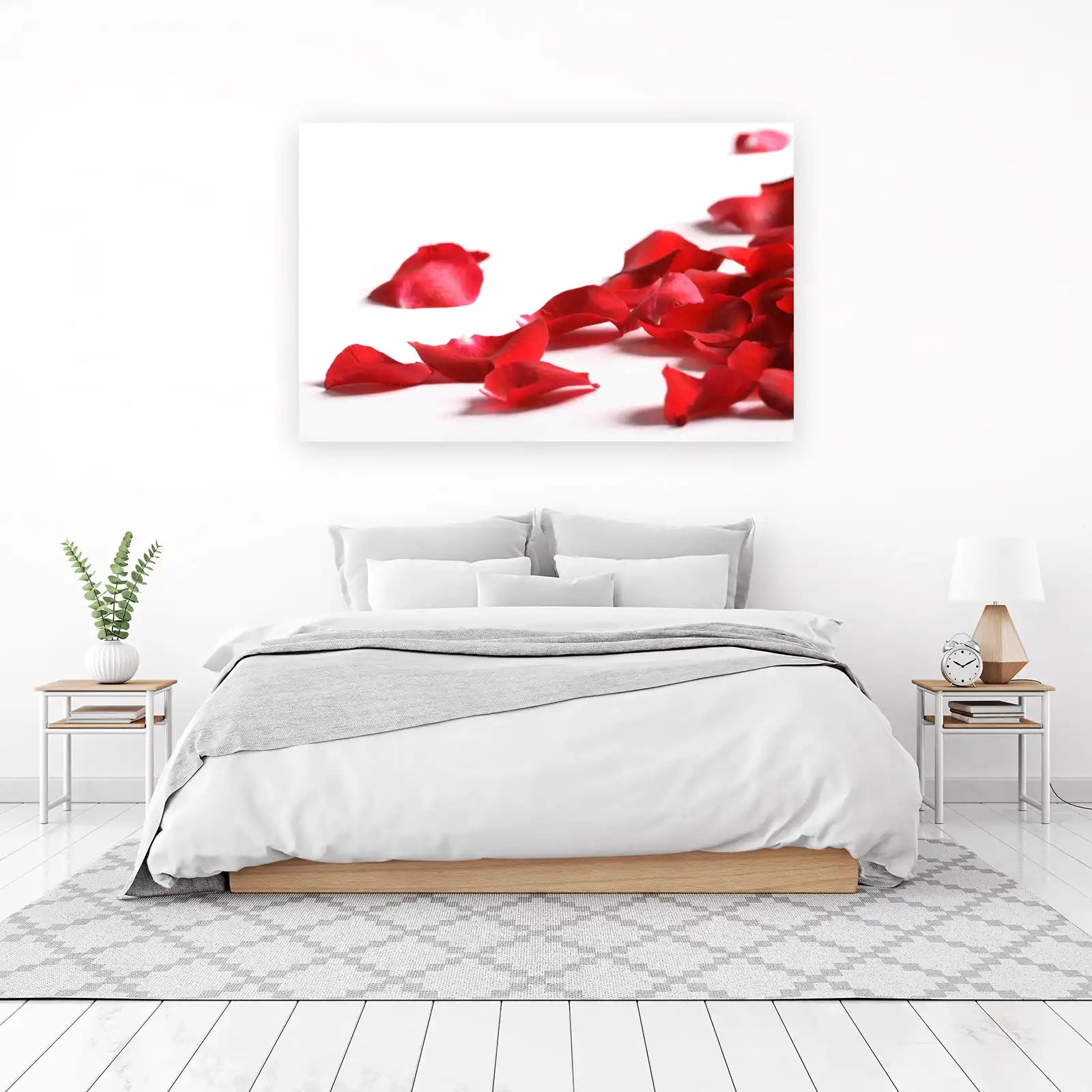 Romantic Red Rose Petals Wall Art