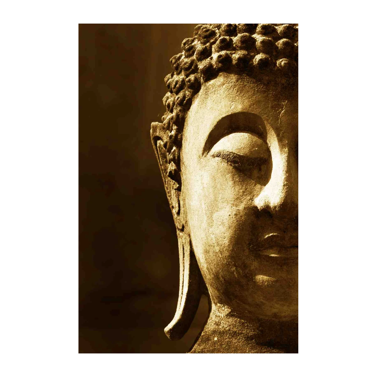 Serene Buddha Face Meditation Wall Art