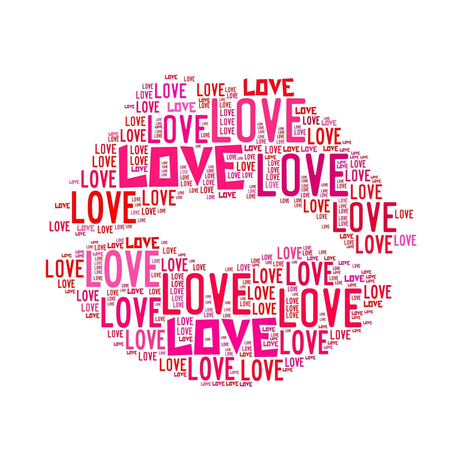 Heart of Love Word Cloud Wall Art