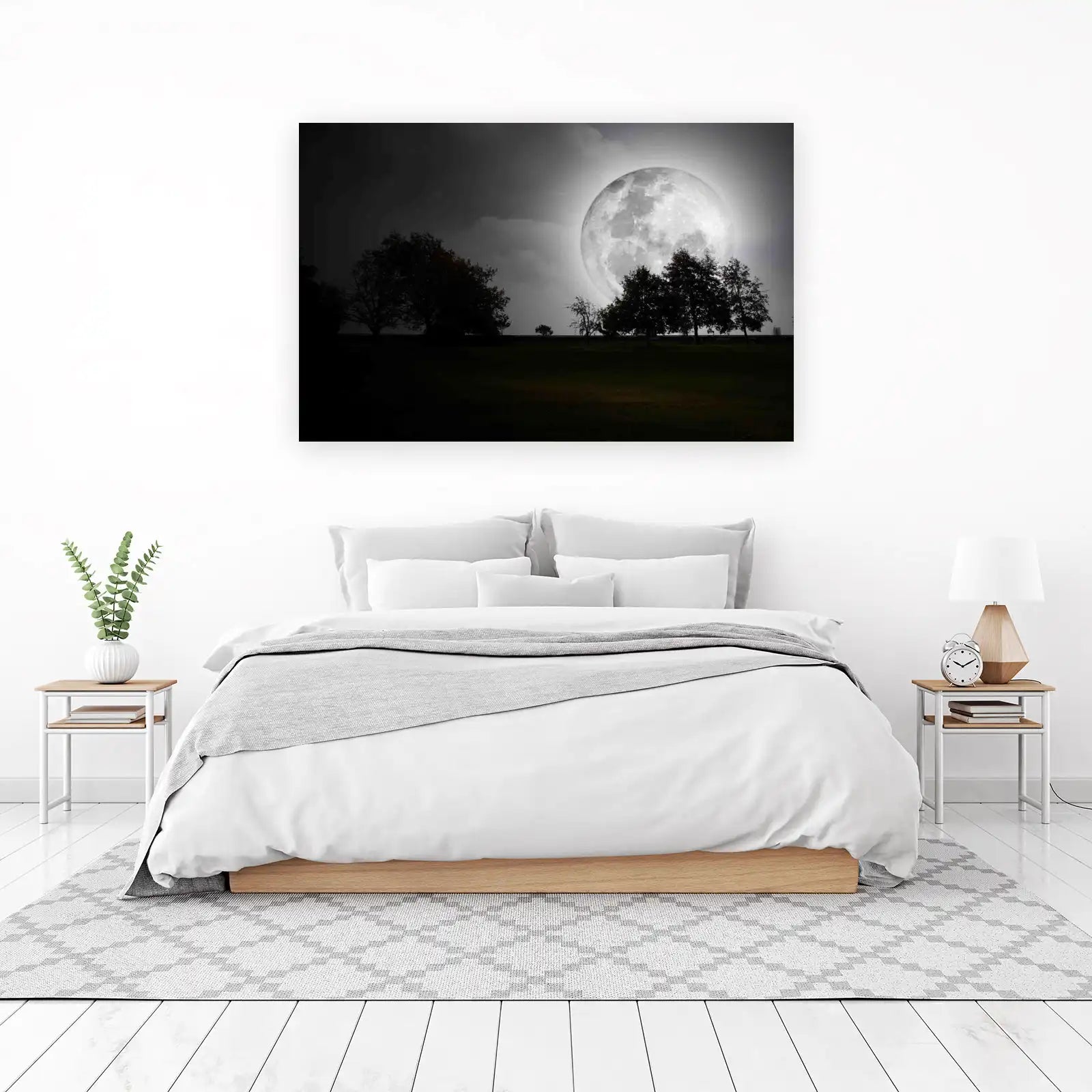 Mystic Full Moon Landscape Wall Art
