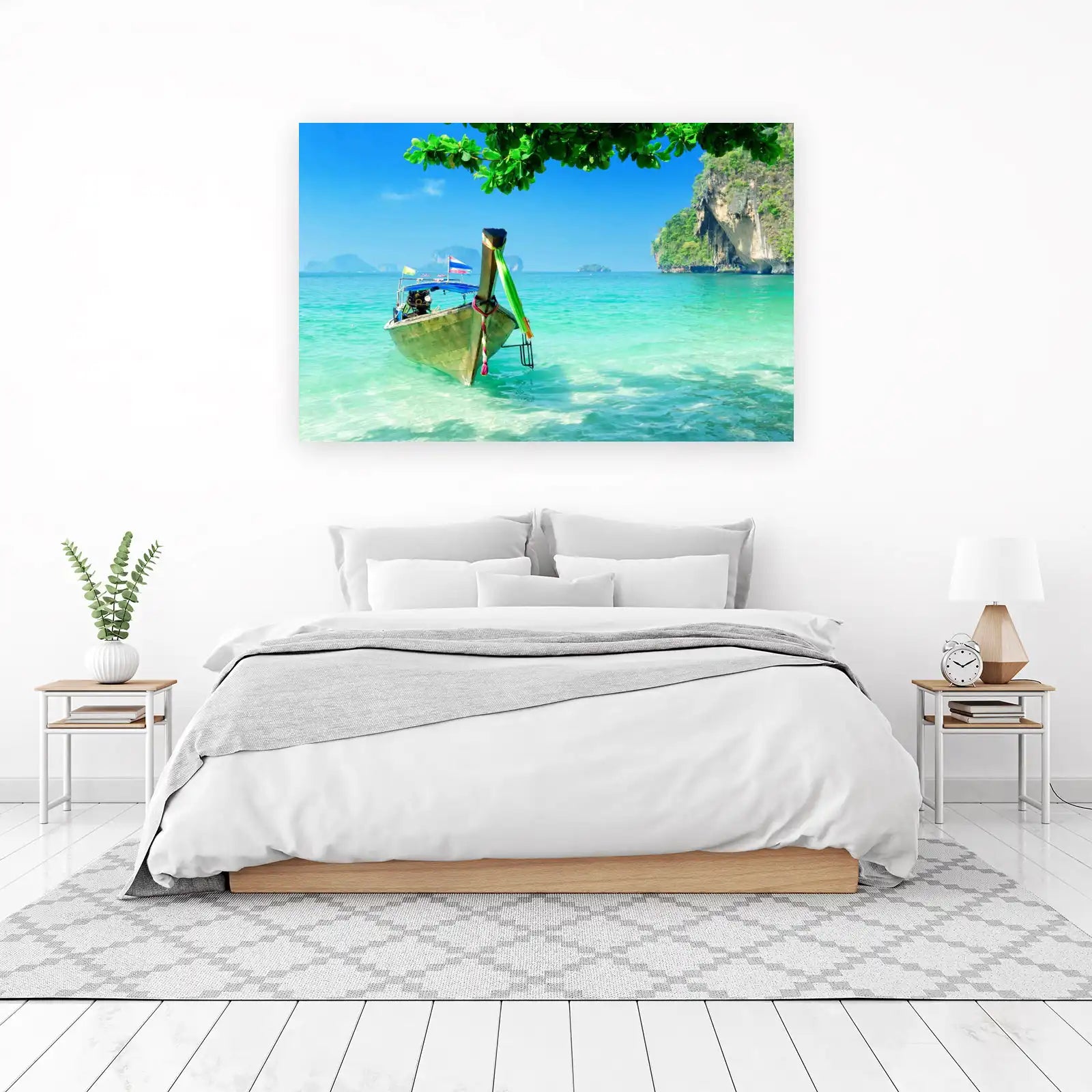 Tropical Thai Boat Paradise Wall Art