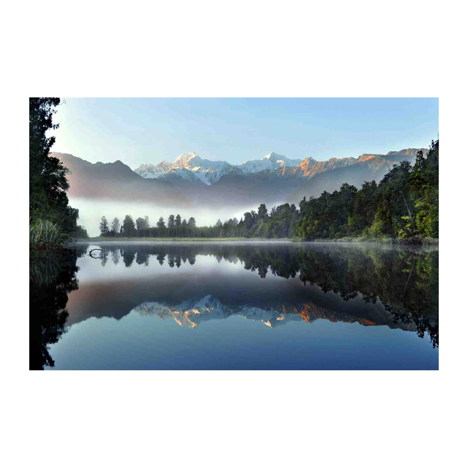 Serene Mountain Lake Reflection Wall Art