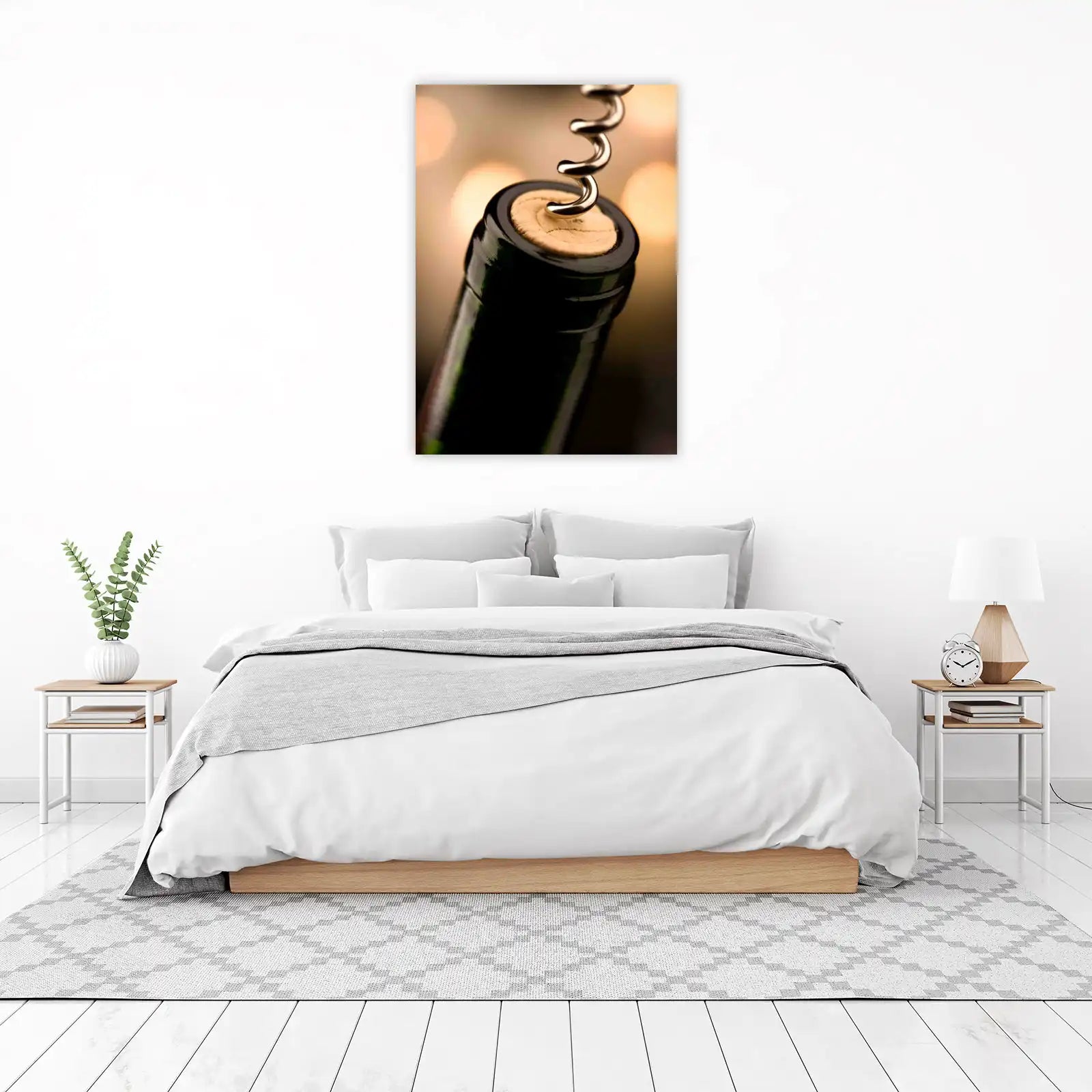 Elegant Wine Opening Wall Art