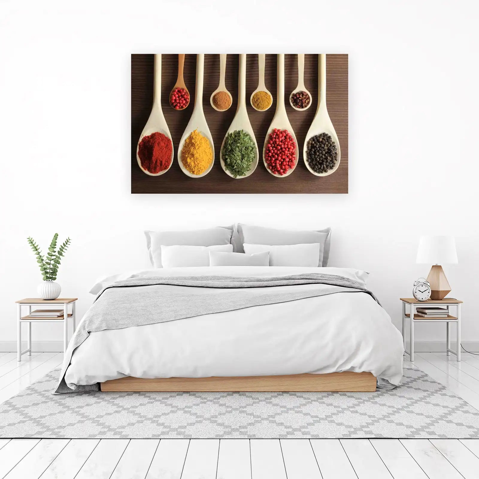 Vibrant Spice Collection Wooden Spoons Wall Art