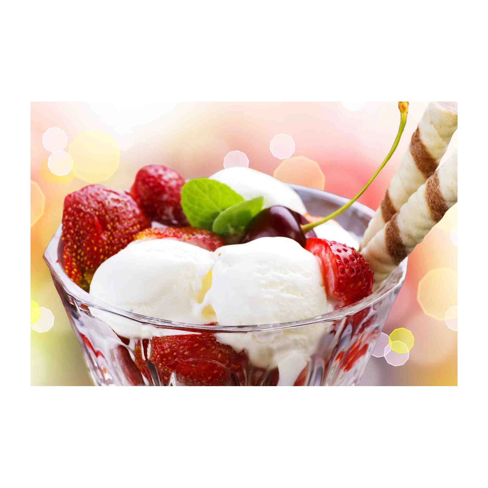 Sumptuous Strawberry Sundae Dessert Wall Art