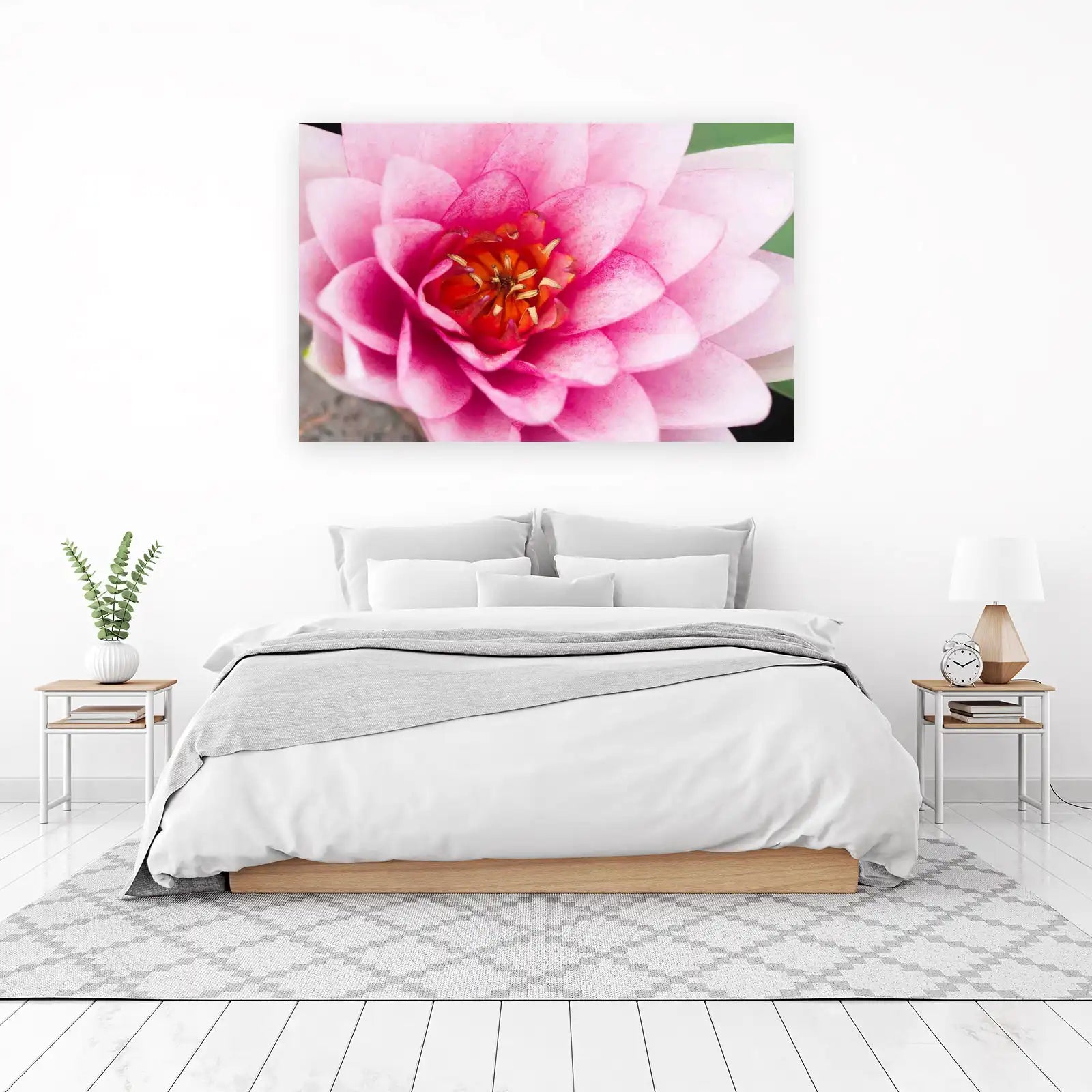 Pink Lotus Flower Bloom Wall Art