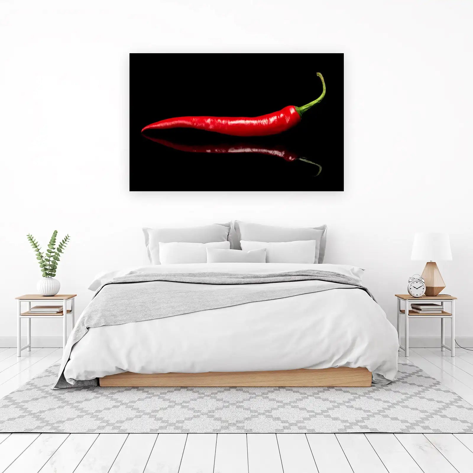 Vibrant Red Chili Pepper Statement Wall Art