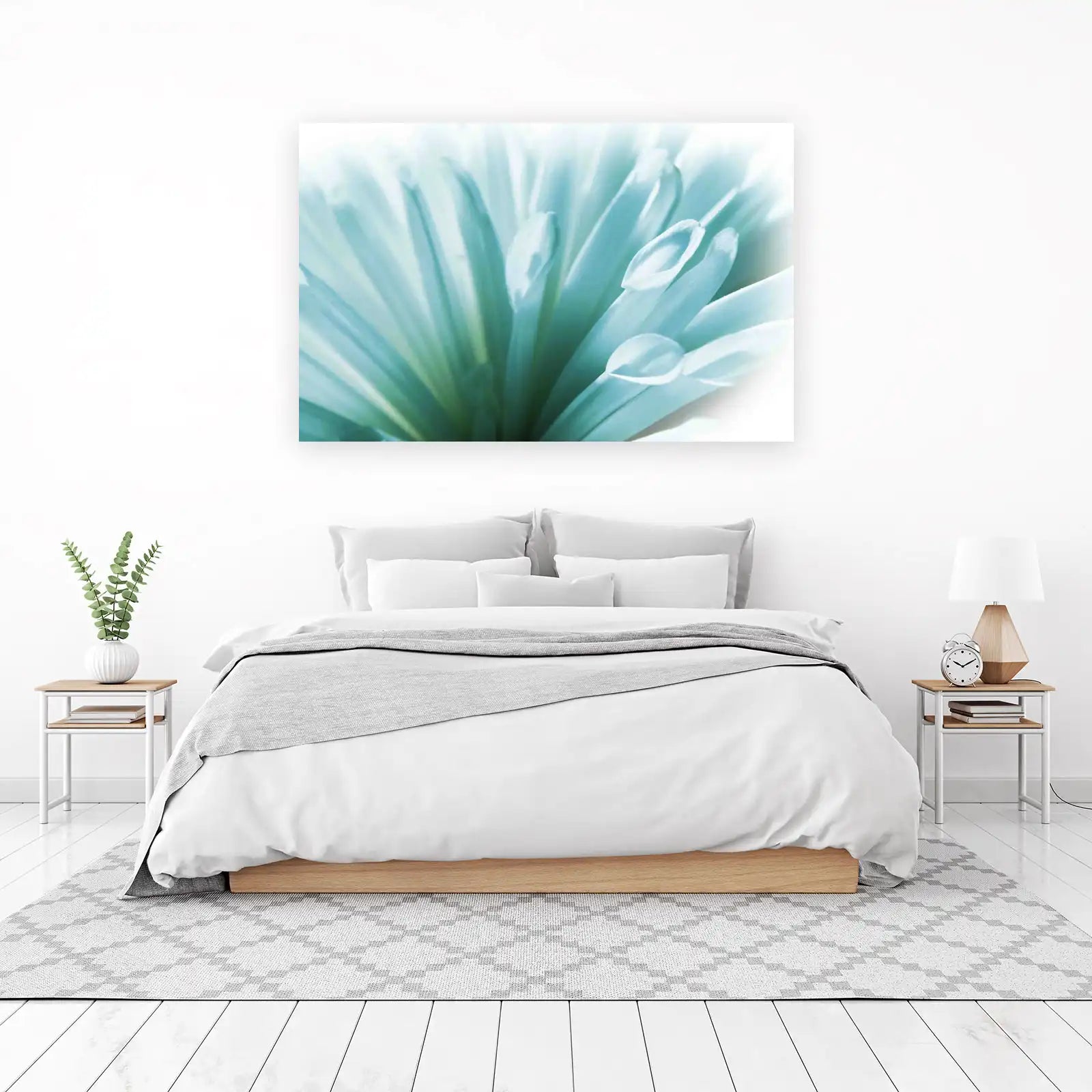 Serene Blue Petal Bloom Wall Art