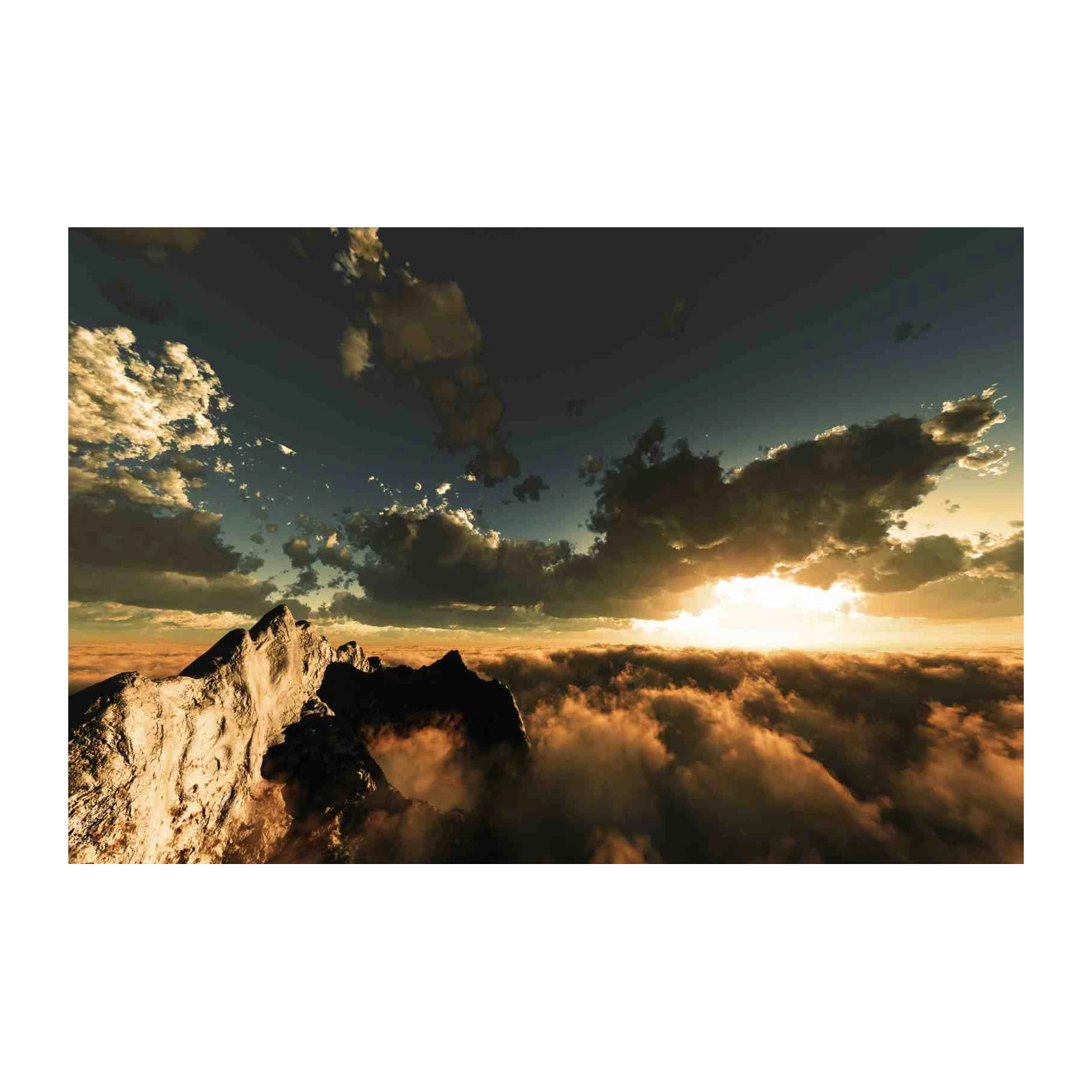 Majestic Mountain Sunrise Wall Art