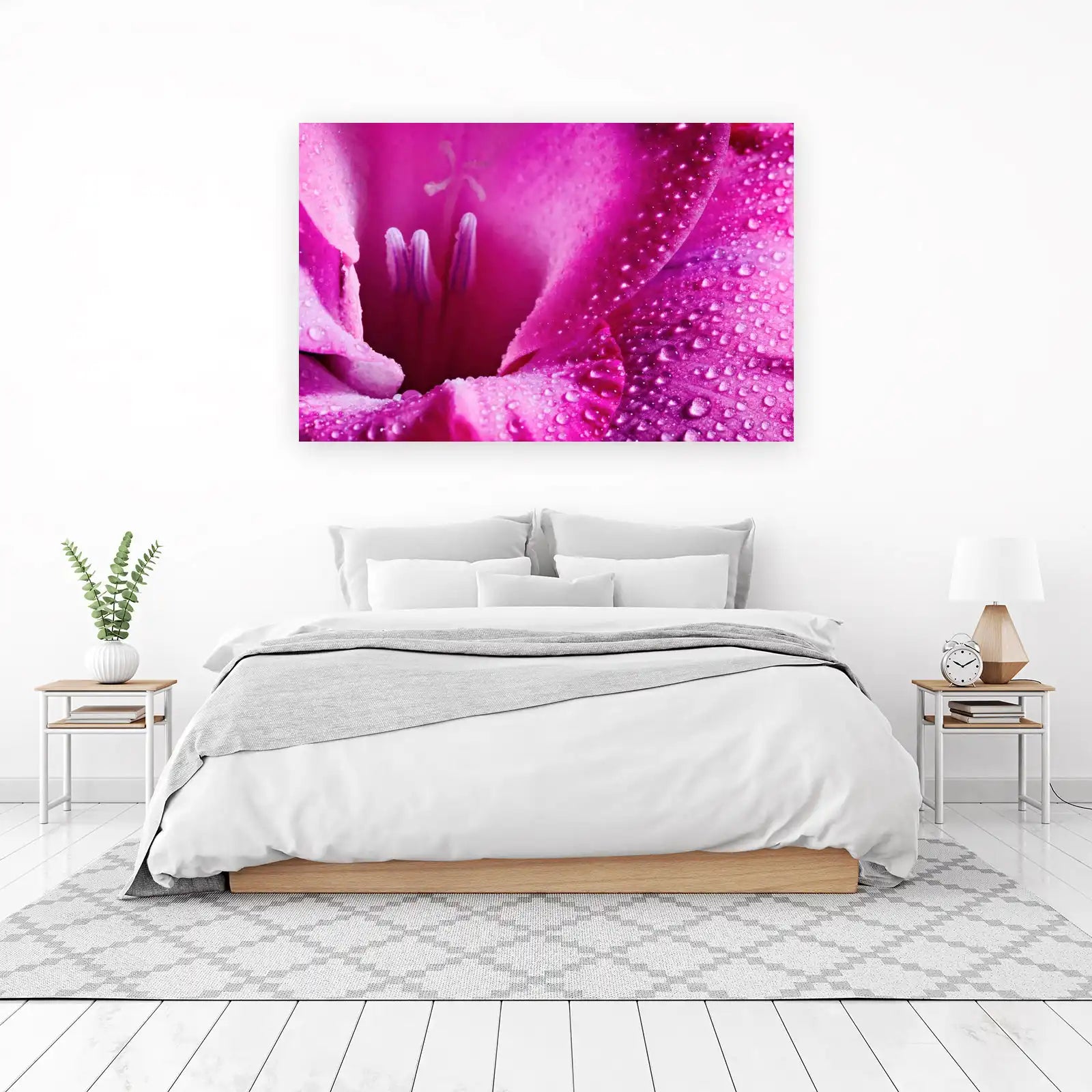 Vibrant Magenta Gladiolus Macro Wall Art